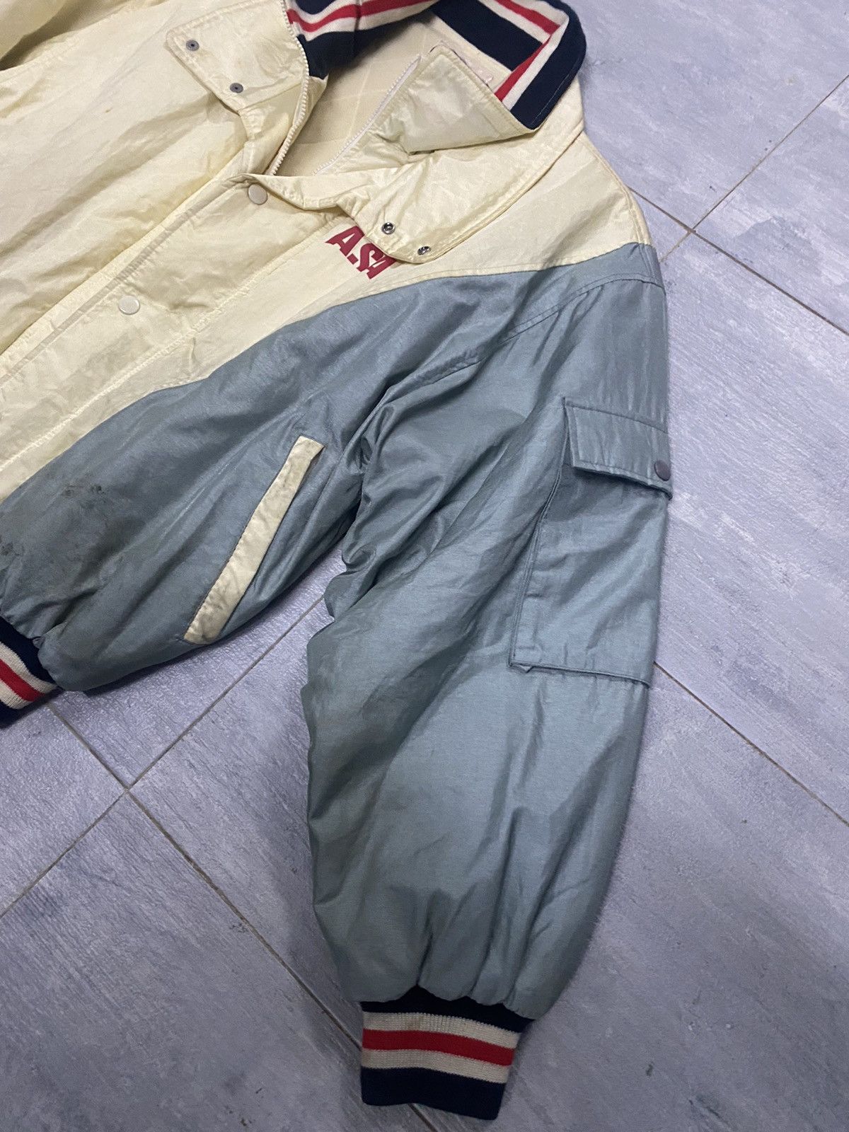 Vintage 🔥Vintage🔥 Asahi Shimbun By Takezo Bomber Jacket Size US L / EU 52-54 / 3 - 6 Thumbnail