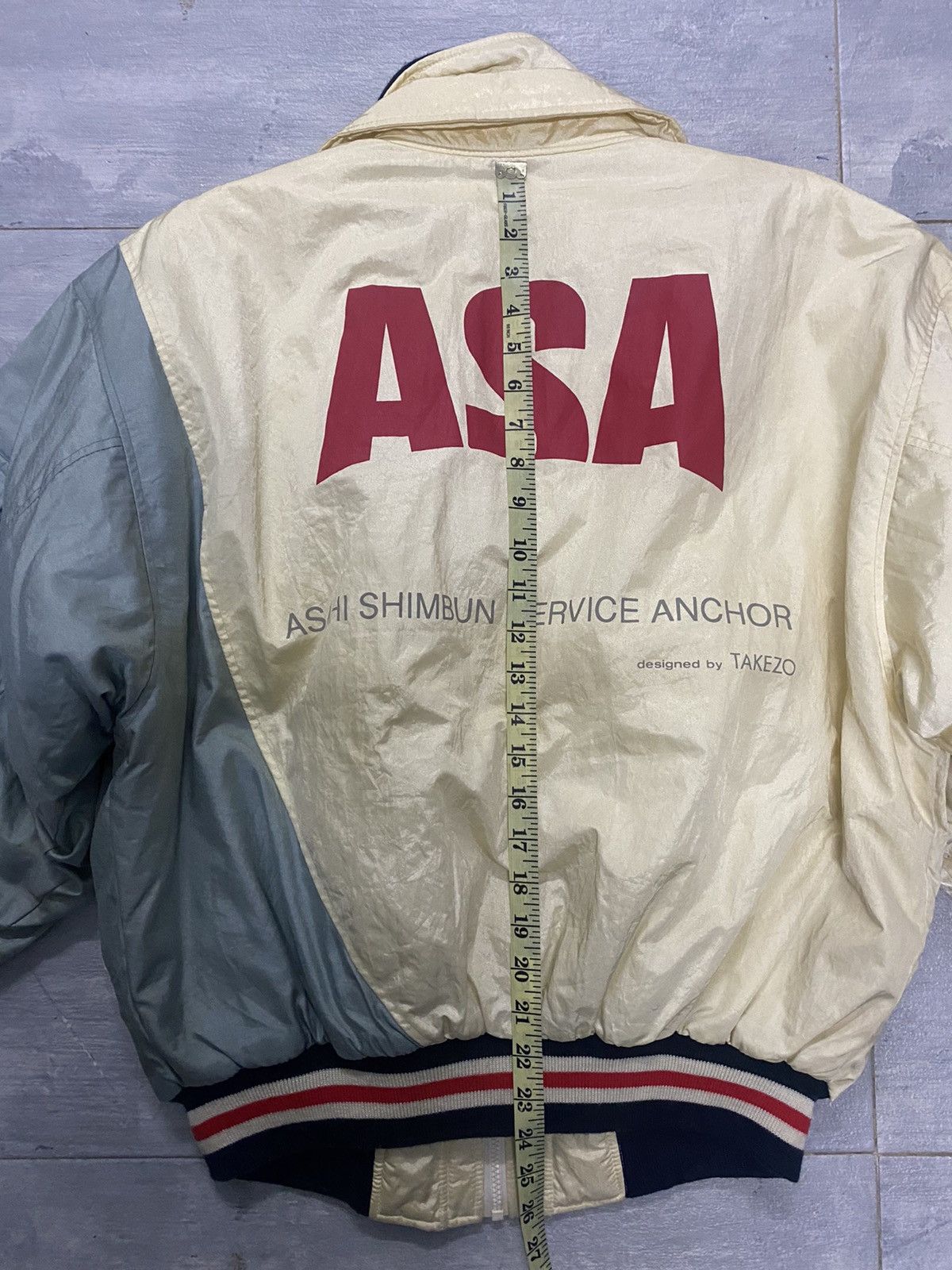 Vintage 🔥Vintage🔥 Asahi Shimbun By Takezo Bomber Jacket Size US L / EU 52-54 / 3 - 9 Thumbnail