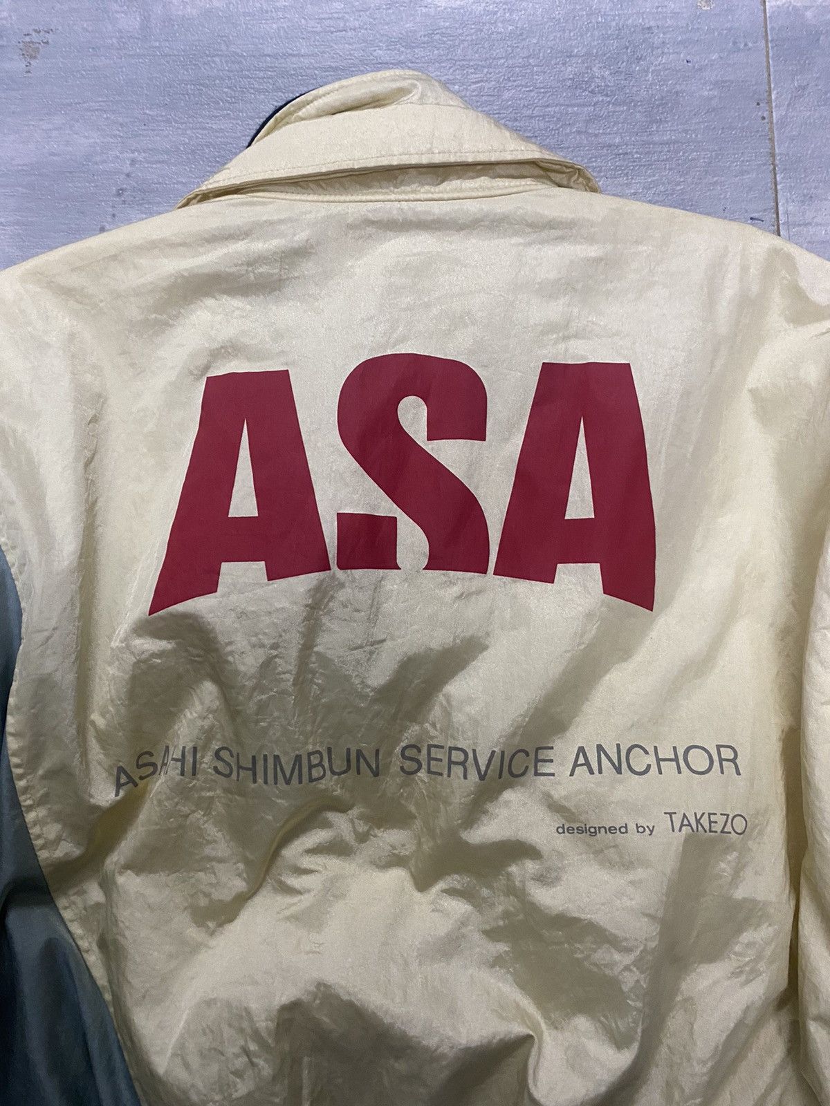 Vintage 🔥Vintage🔥 Asahi Shimbun By Takezo Bomber Jacket Size US L / EU 52-54 / 3 - 3 Thumbnail