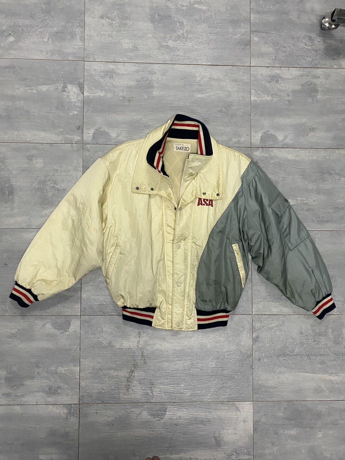 Vintage 🔥Vintage🔥 Asahi Shimbun By Takezo Bomber Jacket Size US L / EU 52-54 / 3 - 4 Thumbnail