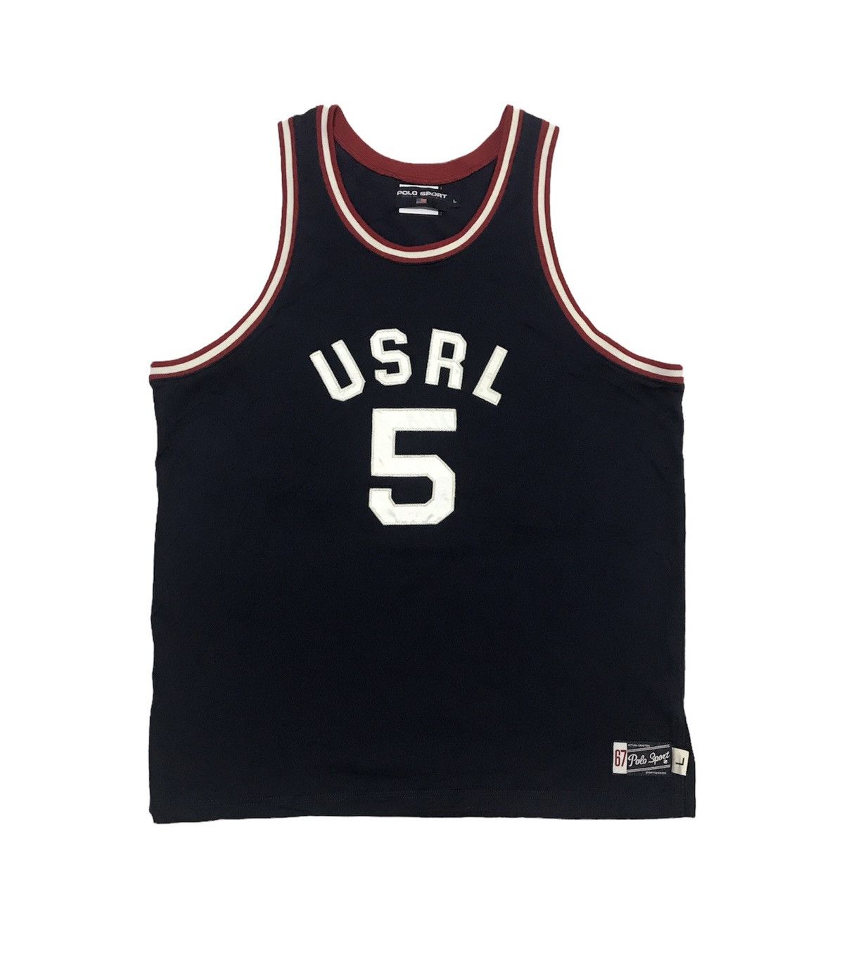 Polo Ralph Lauren × Vintage POLO SPORT USRL No.5 Tank Tops TEE Size US L / EU 52-54 / 3 - 2 Thumbnail