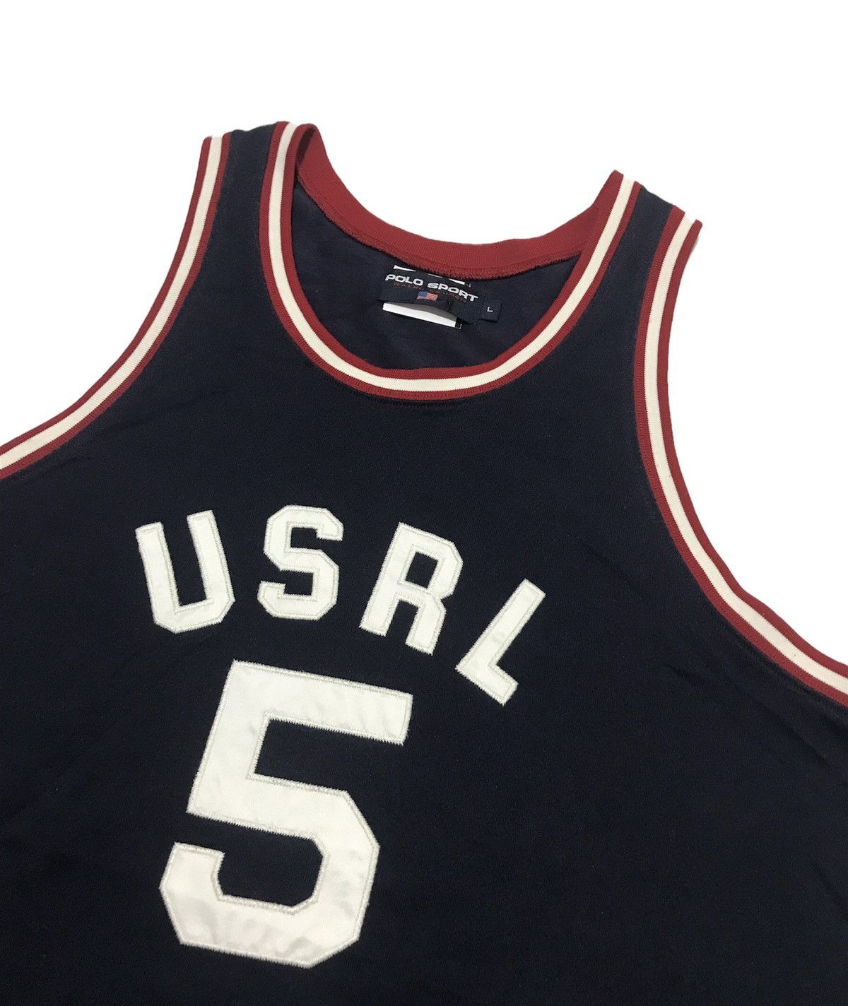 Polo Ralph Lauren × Vintage POLO SPORT USRL No.5 Tank Tops TEE Size US L / EU 52-54 / 3 - 3 Thumbnail