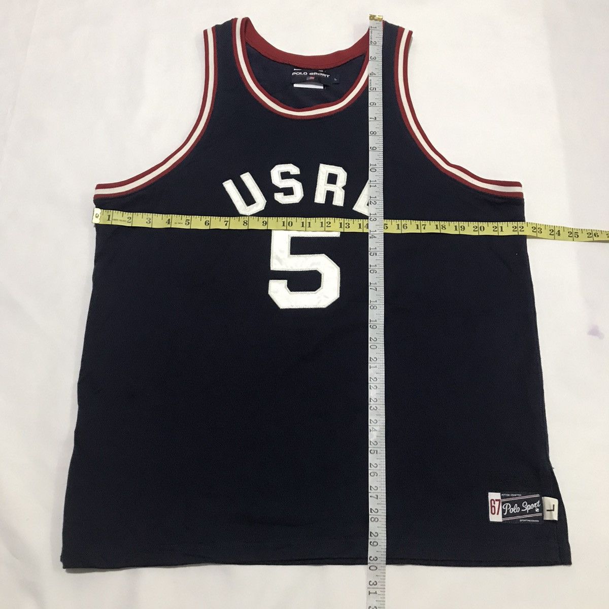 Polo Ralph Lauren × Vintage POLO SPORT USRL No.5 Tank Tops TEE Size US L / EU 52-54 / 3 - 11 Thumbnail