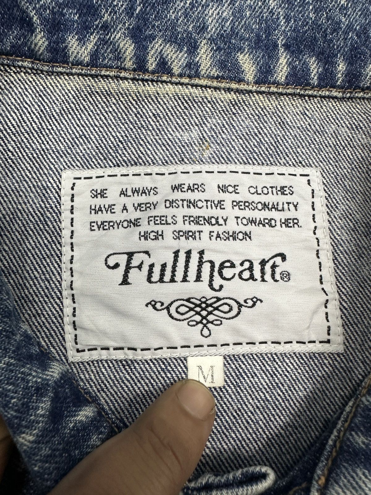 Vintage Vintage 80s FULLHEART ACIDWASH DENIM JACKET GR42 Size US M / EU 48-50 / 2 - 7 Thumbnail