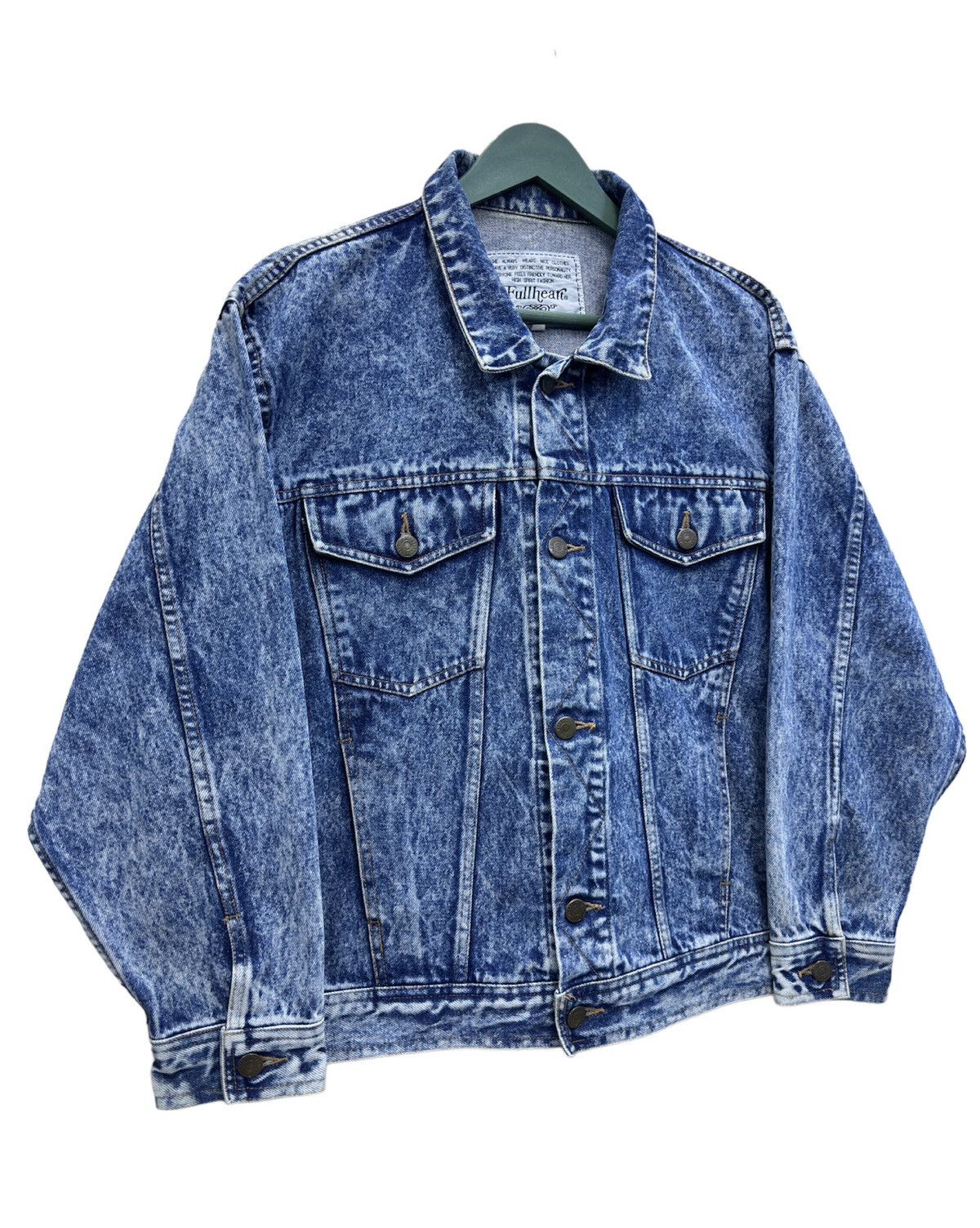 Vintage Vintage 80s FULLHEART ACIDWASH DENIM JACKET GR42 Size US M / EU 48-50 / 2 - 2 Thumbnail