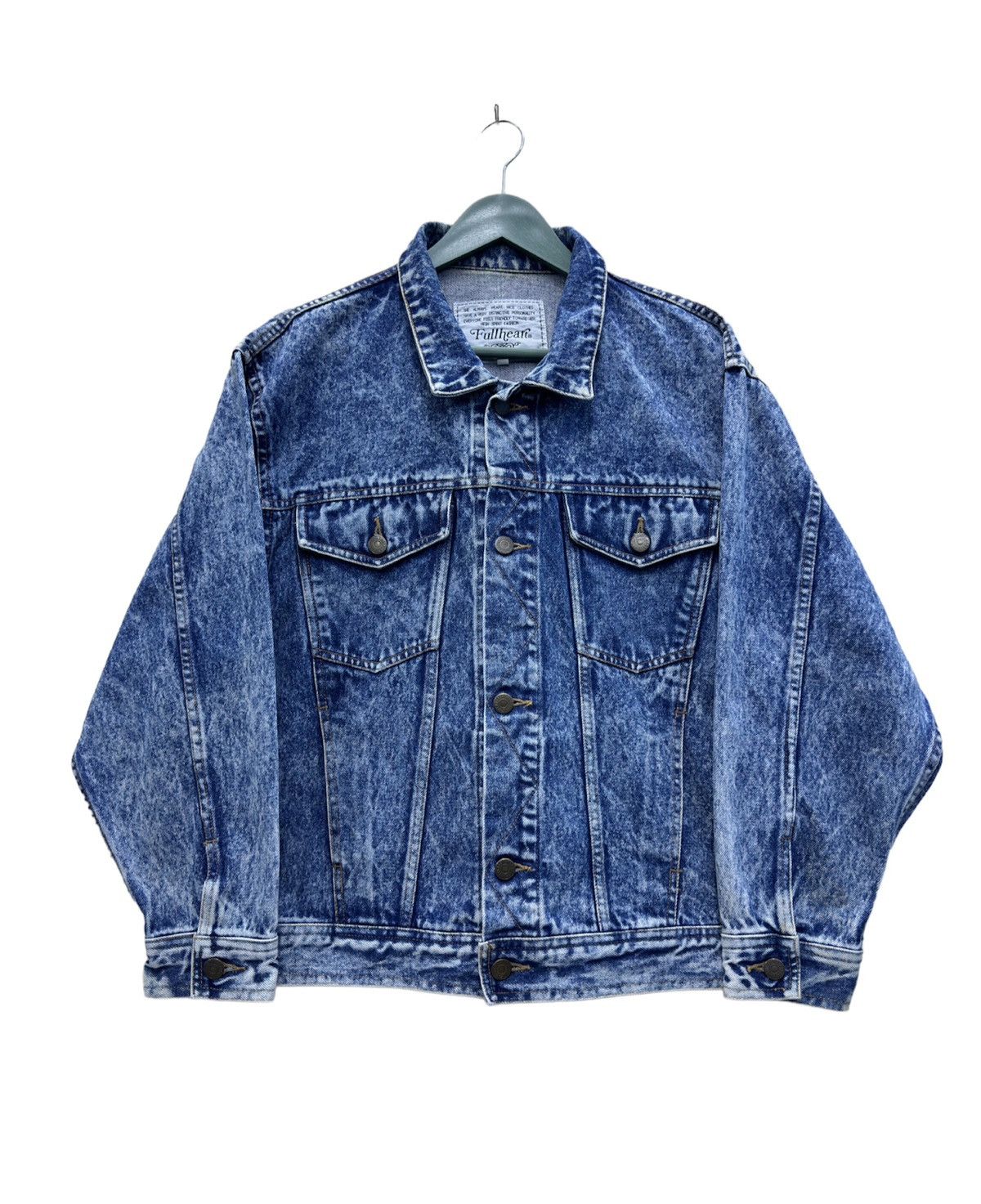 Vintage Vintage 80s FULLHEART ACIDWASH DENIM JACKET GR42 Size US M / EU 48-50 / 2 - 1 Thumbnail