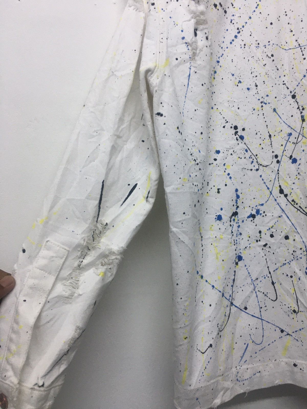 Diesel Diesel Distressed Painted Denim jacket Size US M / EU 48-50 / 2 - 10 Thumbnail