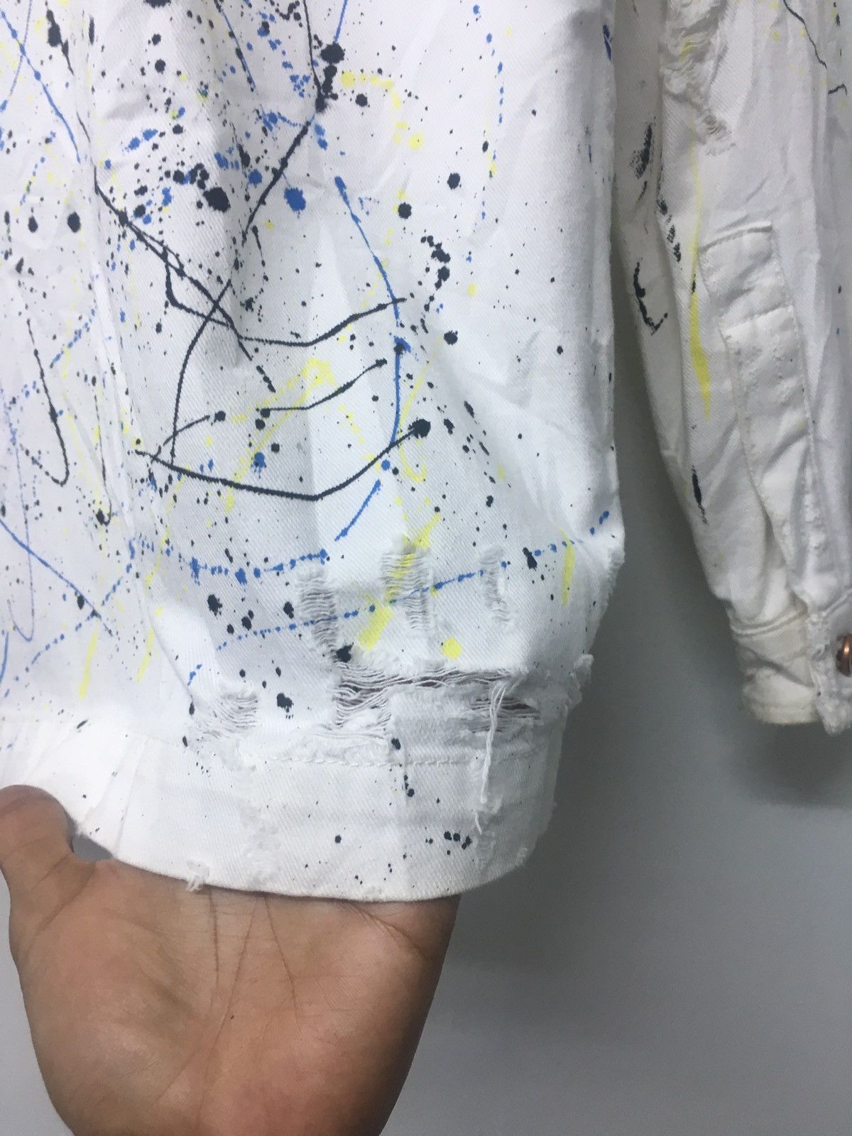 Diesel Diesel Distressed Painted Denim jacket Size US M / EU 48-50 / 2 - 8 Thumbnail