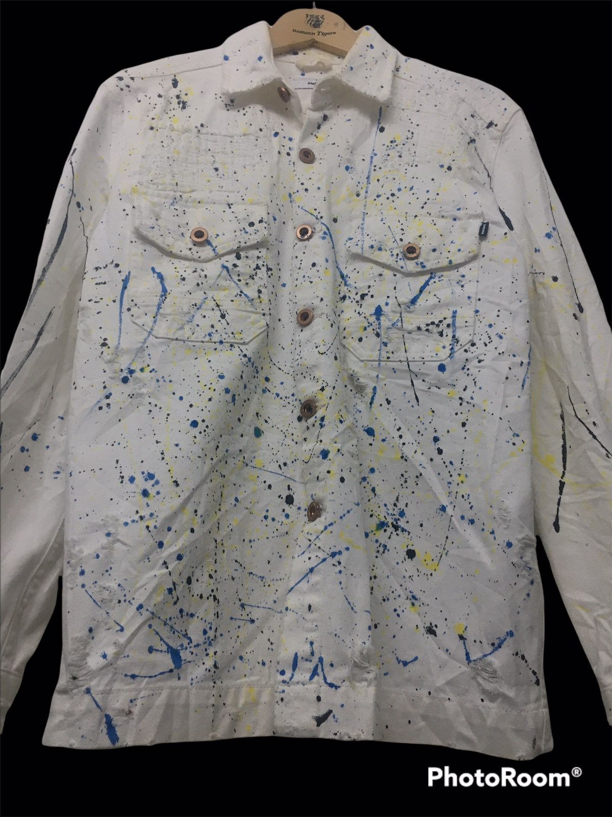 Diesel Diesel Distressed Painted Denim jacket Size US M / EU 48-50 / 2 - 2 Thumbnail