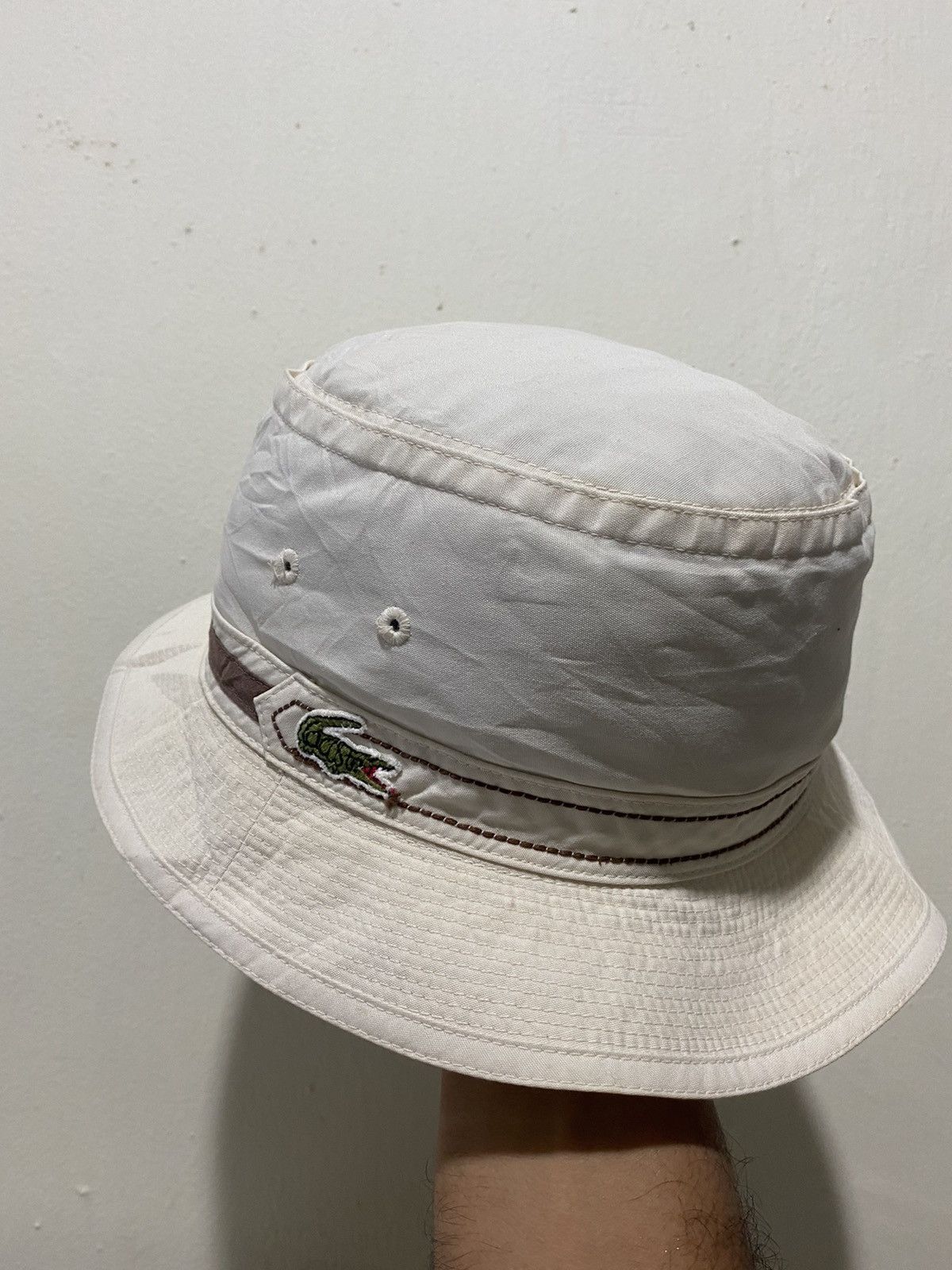 Lacoste × Vintage VTG Lacoste Bucket Hat Size ONE SIZE - 2 Thumbnail