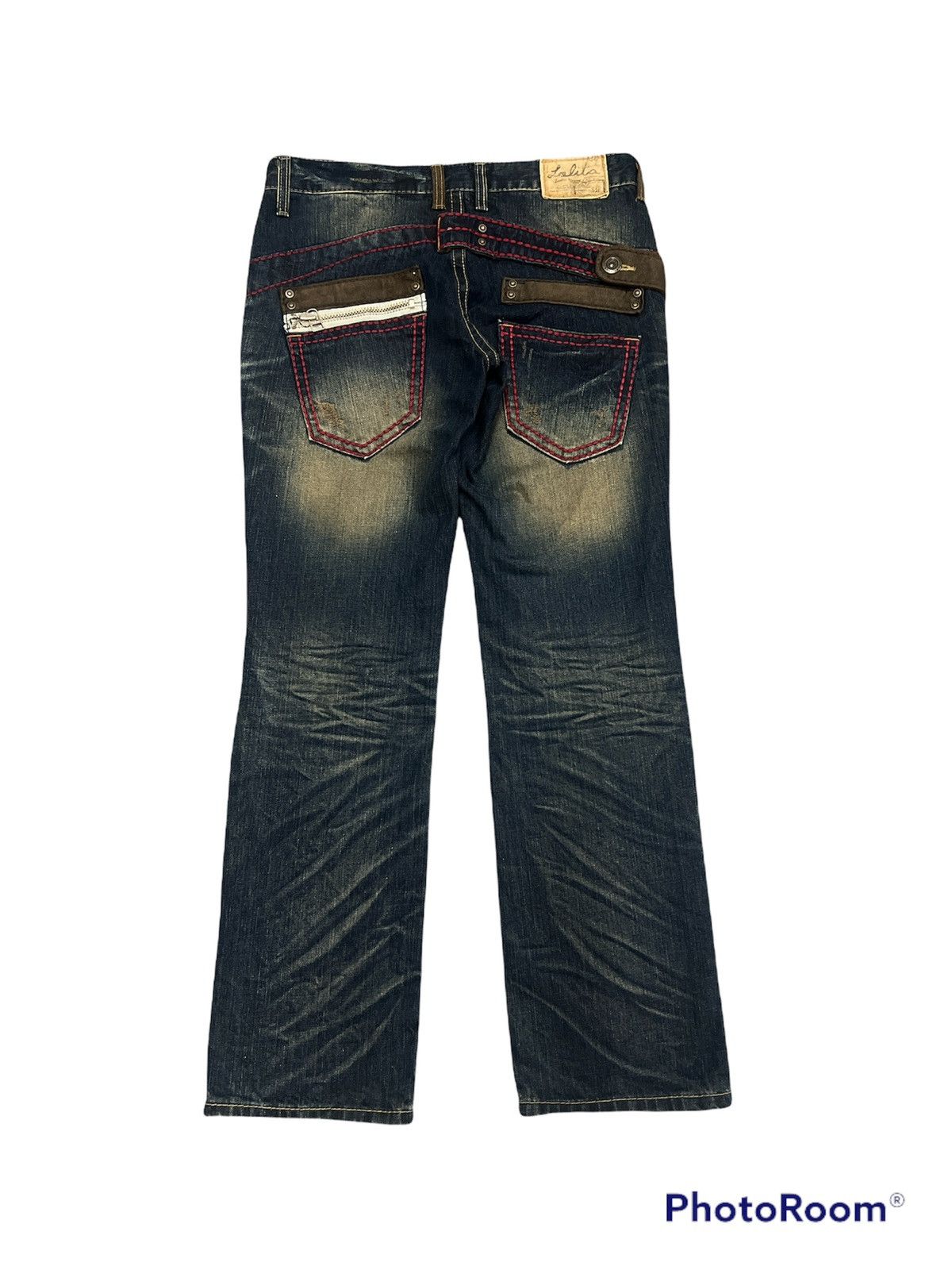 Japanese Brand × Vintage Japanese Brand Lolita Rusty Work Buckle Back Denim Pants Size US 32 / EU 48 - 7 Thumbnail