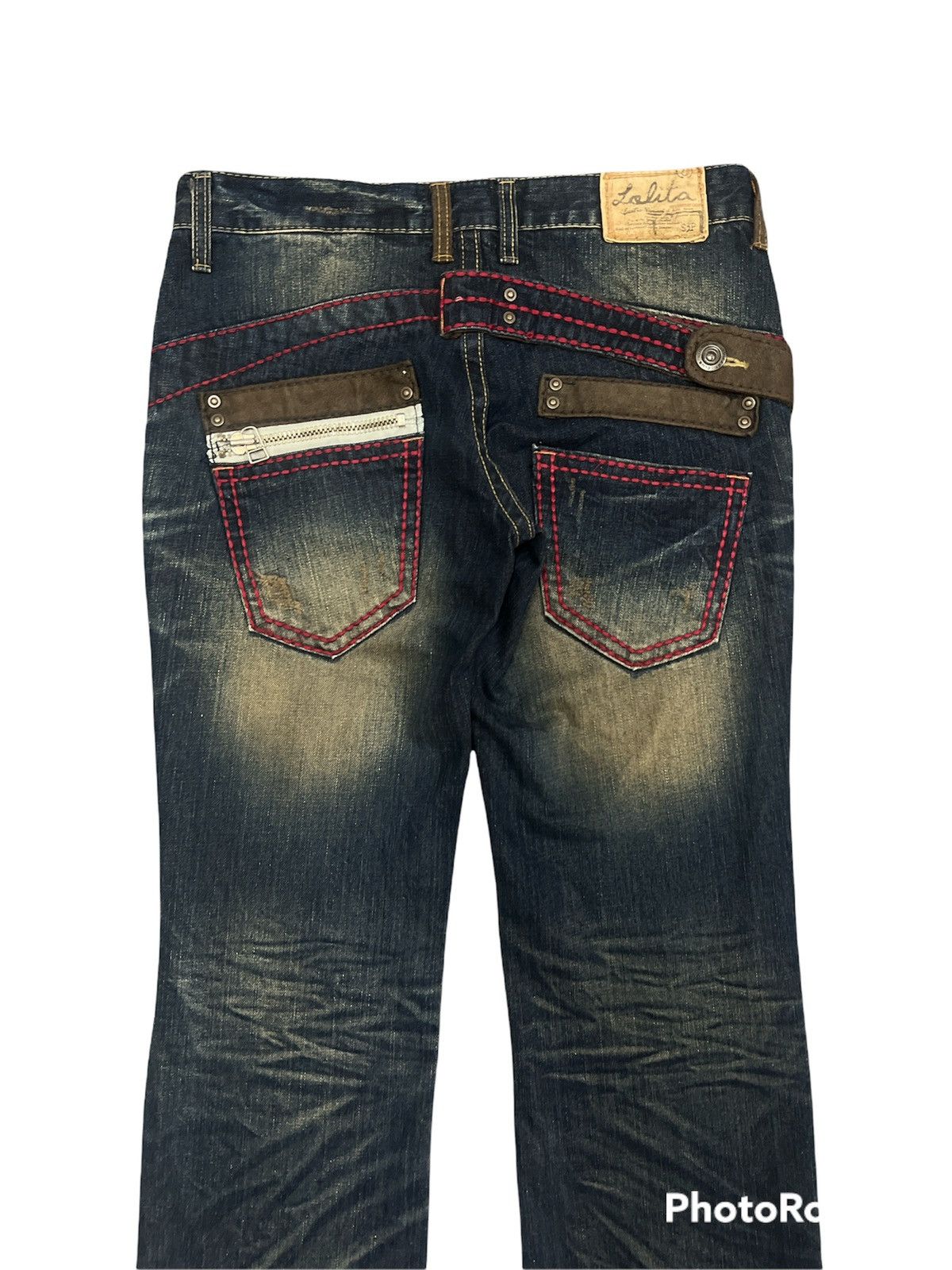 Japanese Brand × Vintage Japanese Brand Lolita Rusty Work Buckle Back Denim Pants Size US 32 / EU 48 - 8 Thumbnail