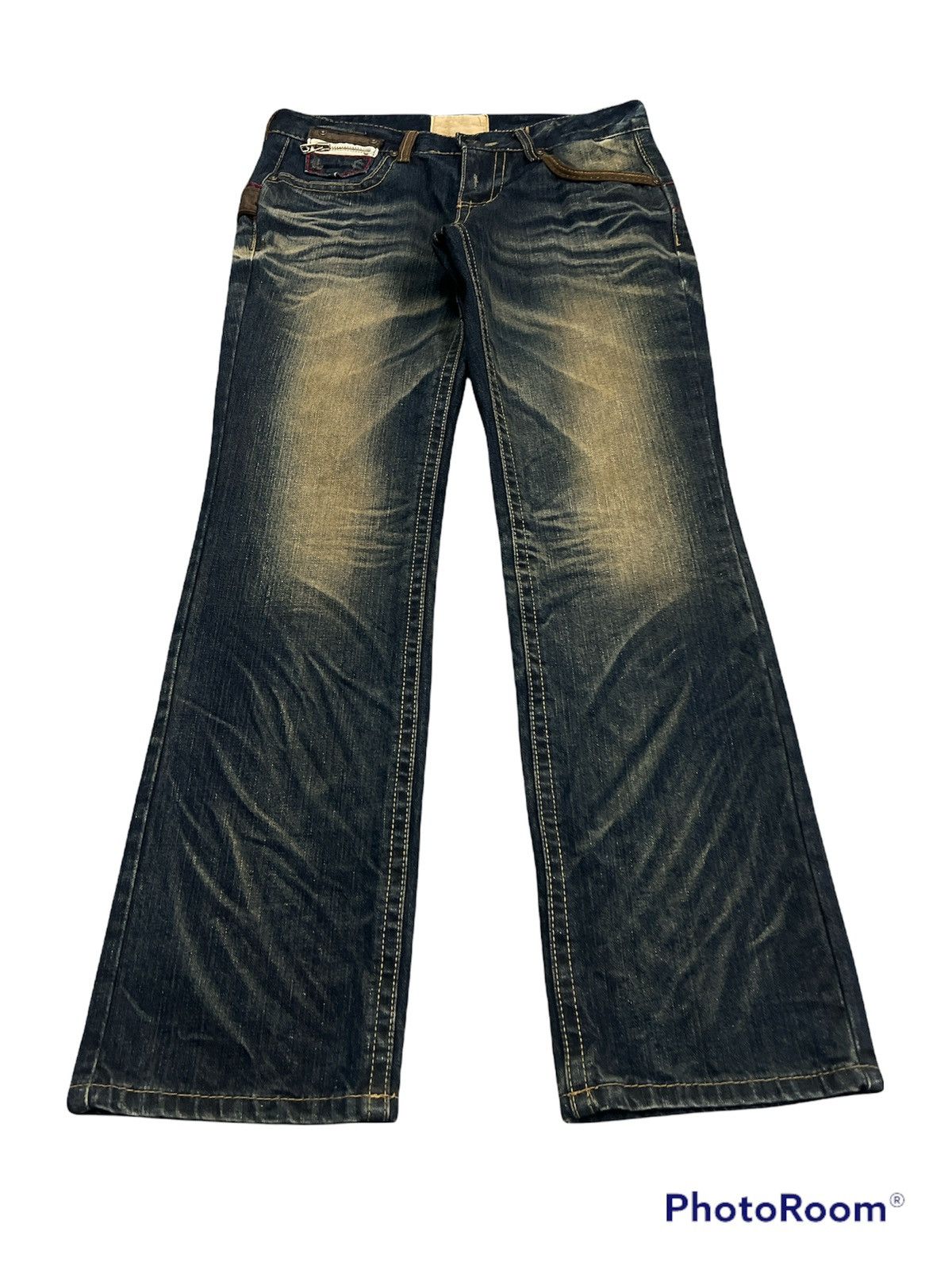 Japanese Brand × Vintage Japanese Brand Lolita Rusty Work Buckle Back Denim Pants Size US 32 / EU 48 - 3 Thumbnail