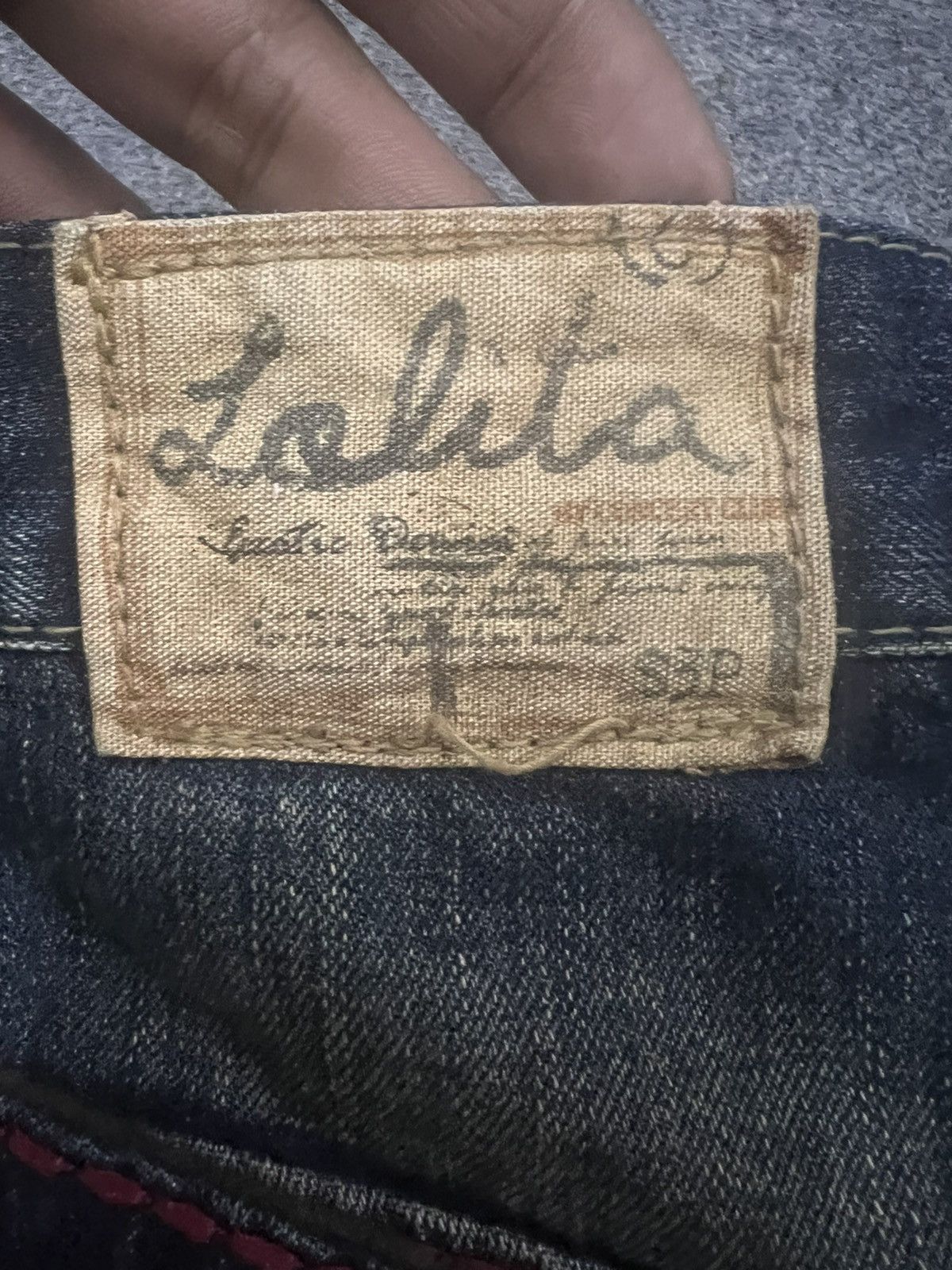 Japanese Brand × Vintage Japanese Brand Lolita Rusty Work Buckle Back Denim Pants Size US 32 / EU 48 - 9 Thumbnail