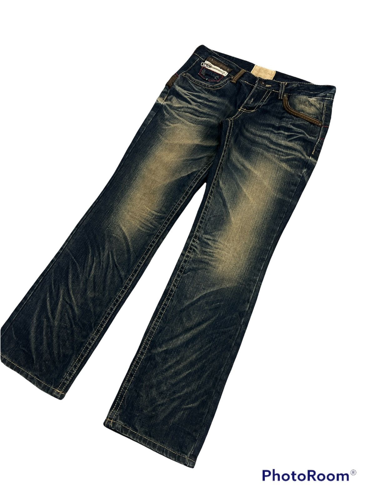 Japanese Brand × Vintage Japanese Brand Lolita Rusty Work Buckle Back Denim Pants Size US 32 / EU 48 - 6 Thumbnail