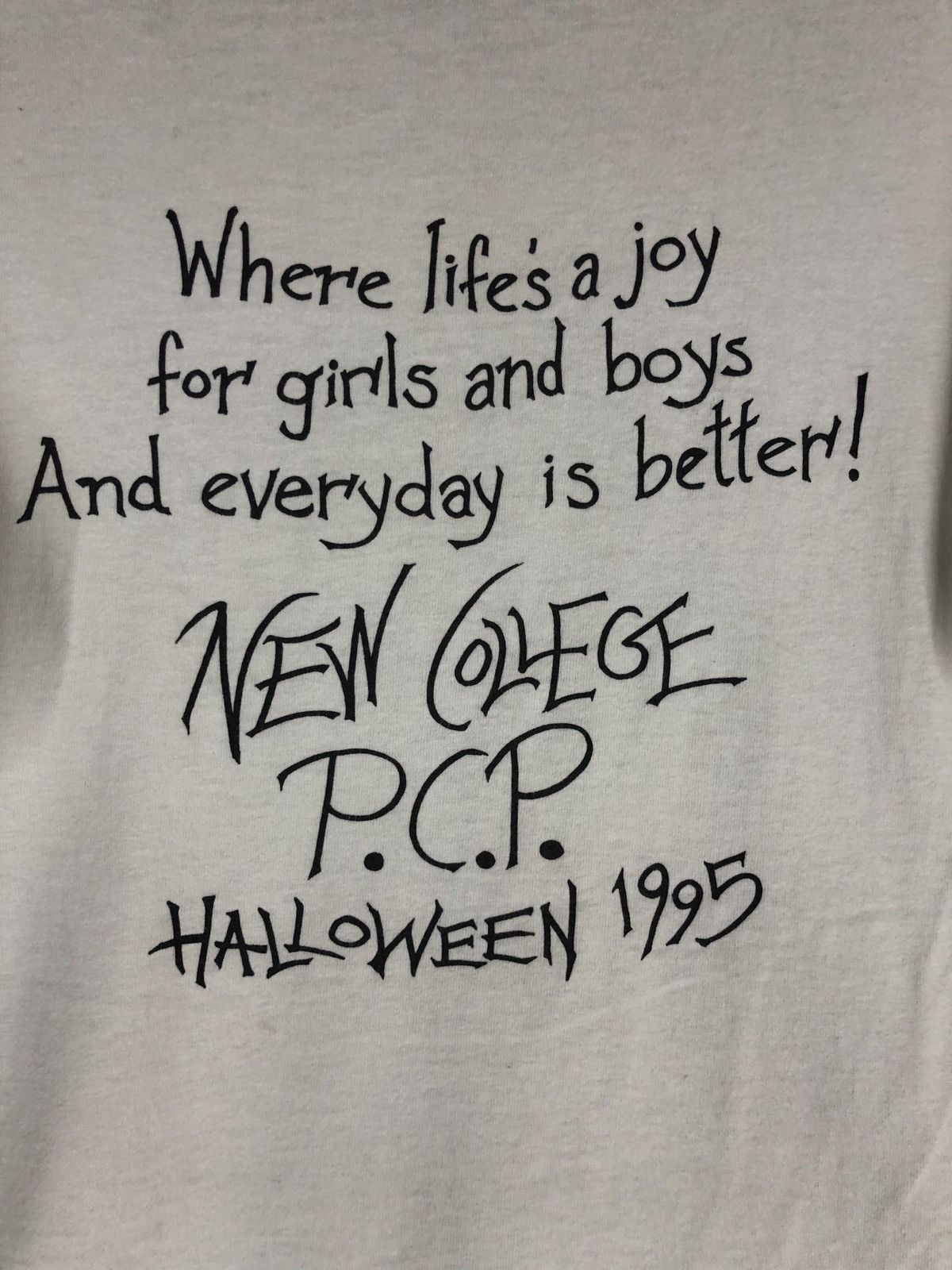 Fruit Of The Loom × Vintage Vintage New College P.C.P HALLOWEEN 1995 Size US L / EU 52-54 / 3 - 4 Thumbnail