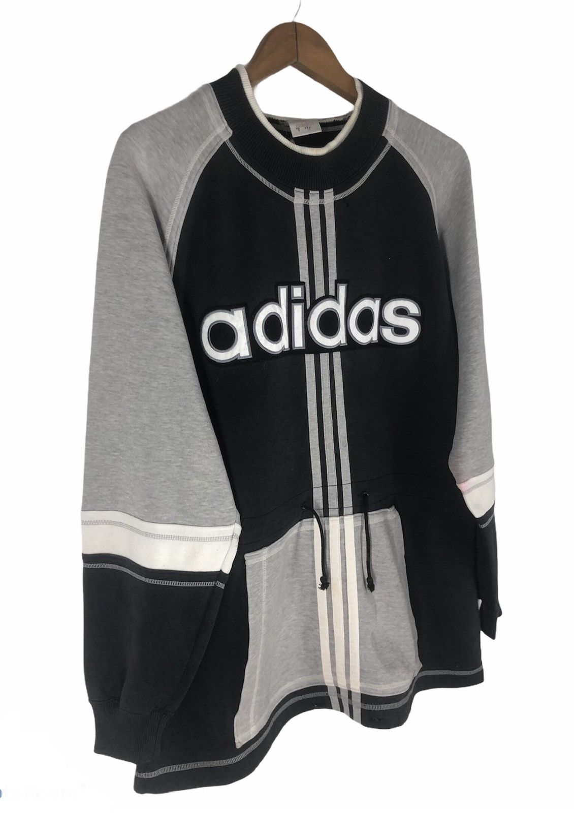 Adidas × Vintage Vintage 90s Adidas Big Logo Sweatshirt Size US L / EU 52-54 / 3 - 2 Thumbnail