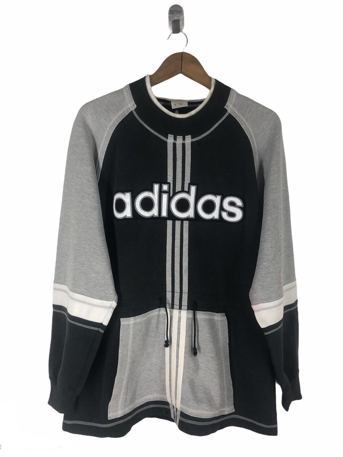 Adidas × Vintage Vintage 90s Adidas Big Logo Sweatshirt Size US L / EU 52-54 / 3 - 1 Thumbnail