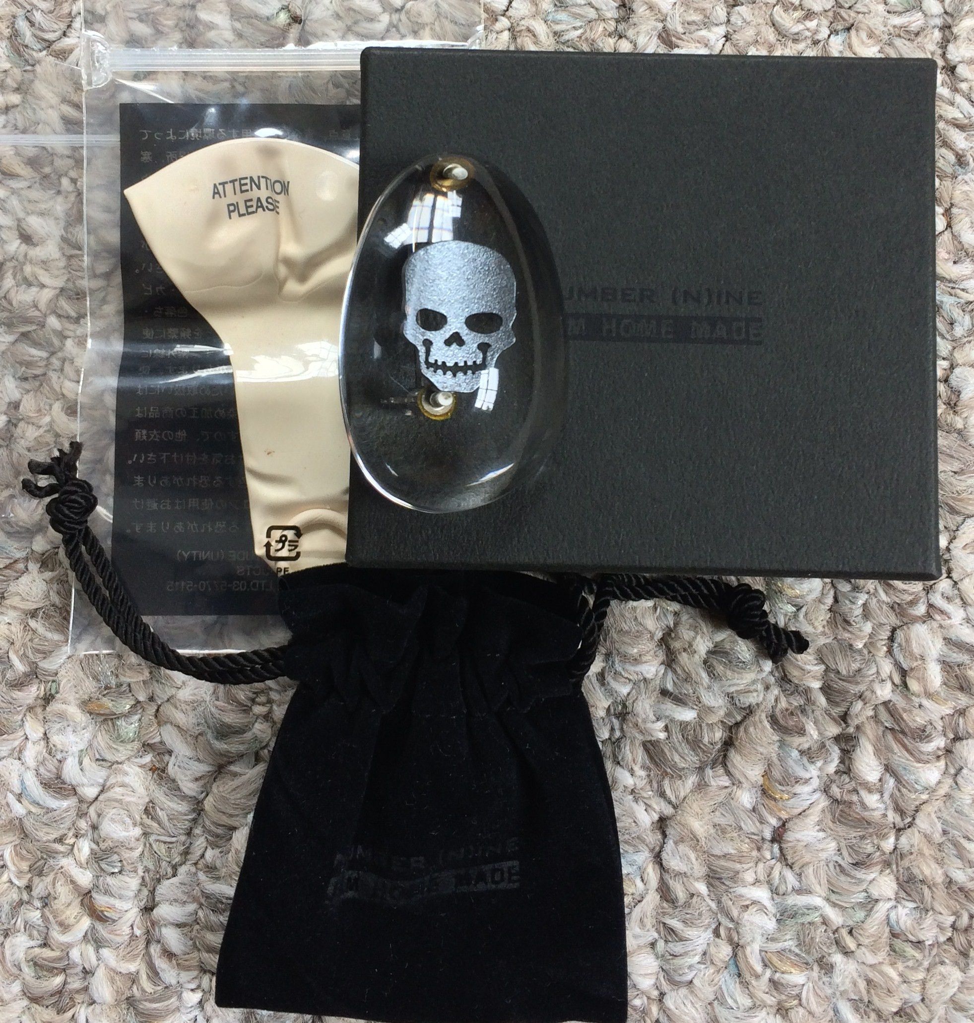 Number (N)ine NEW SS05 Nightcrawler Acrylic Silver Skull Brooch Pin Size ONE SIZE - 1 Thumbnail