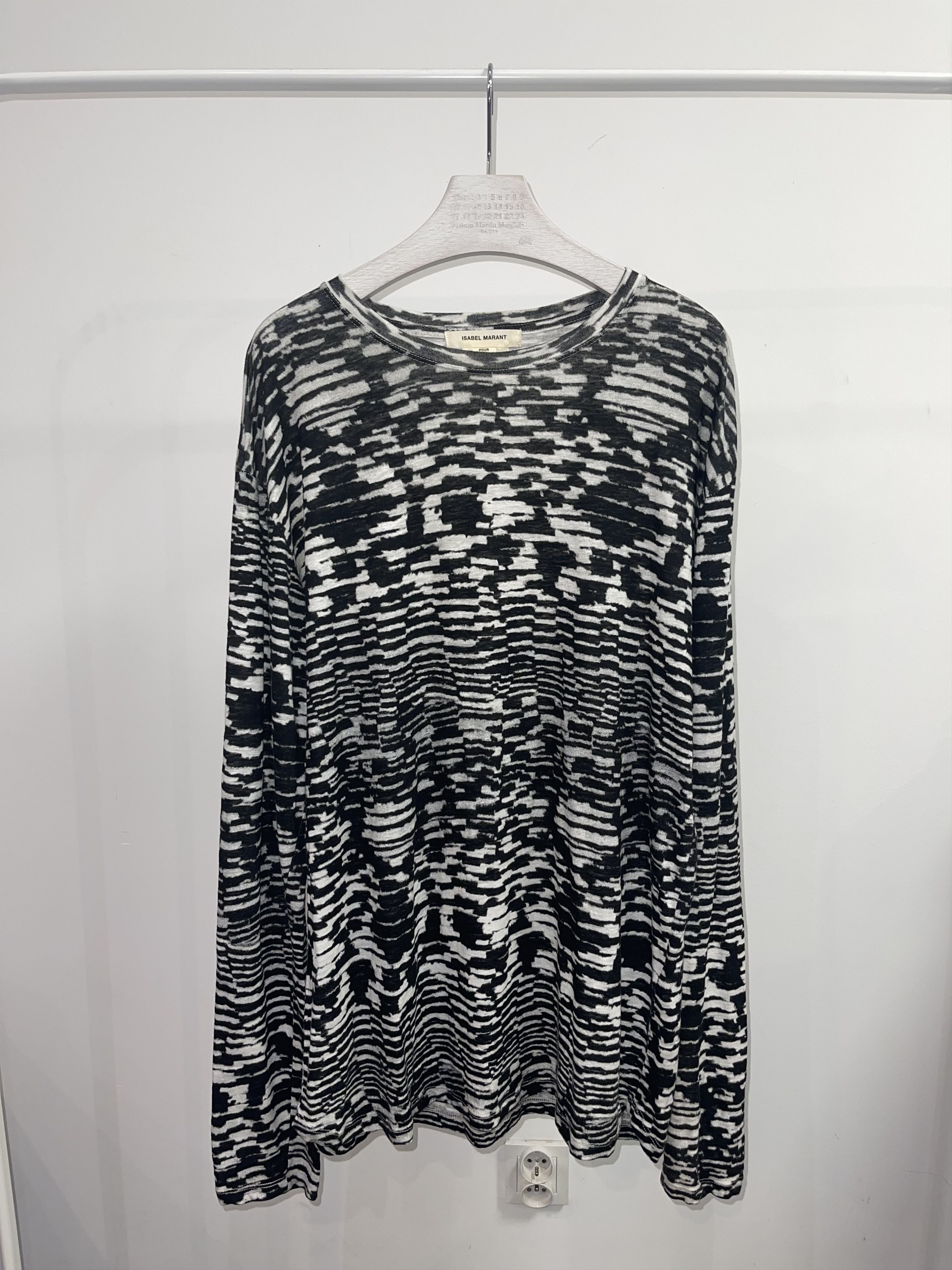 FW13 Isabel Marant X H&M Abstract Knited Linen Thin Sweater