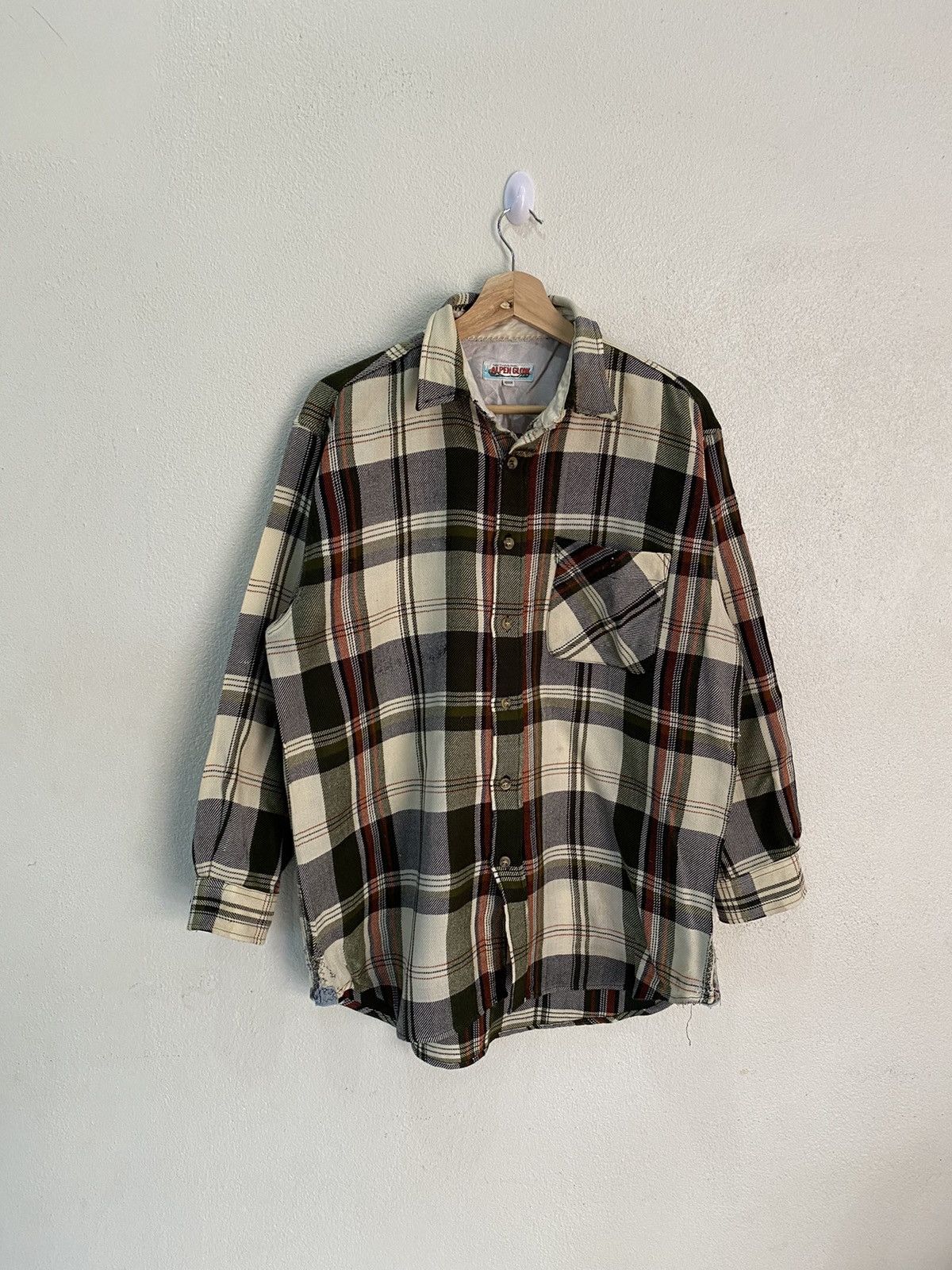 Flannel × Issey Miyake × Vintage FLANNEL PATCHWORK BY ALPEN GLOW BUTTON SHIRT Size US M / EU 48-50 / 2 - 5 Thumbnail