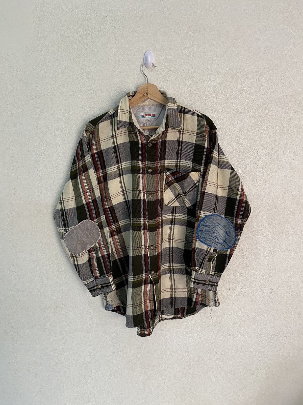 Flannel × Issey Miyake × Vintage FLANNEL PATCHWORK BY ALPEN GLOW BUTTON SHIRT Size US M / EU 48-50 / 2 - 1 Thumbnail