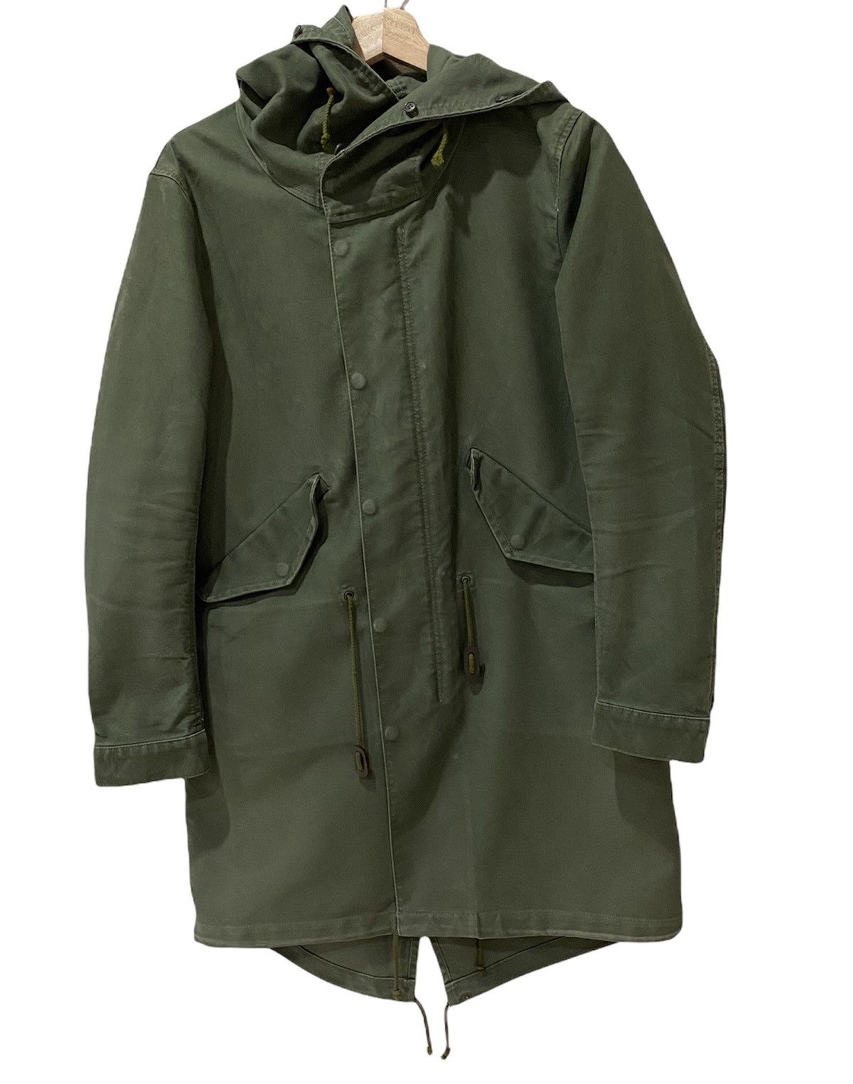 Journal Standard × Schott VINTAGE JOURNAL STANDARD ARMY GREEN DRAWSTRING PARKA JACKET Size US S / EU 44-46 / 1 - 8 Thumbnail