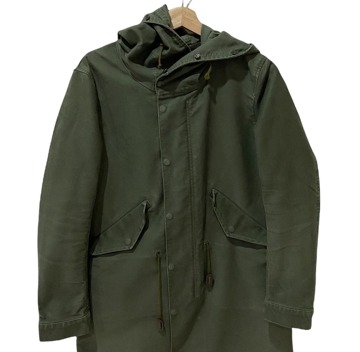 Journal Standard × Schott VINTAGE JOURNAL STANDARD ARMY GREEN DRAWSTRING PARKA JACKET Size US S / EU 44-46 / 1 - 7 Thumbnail