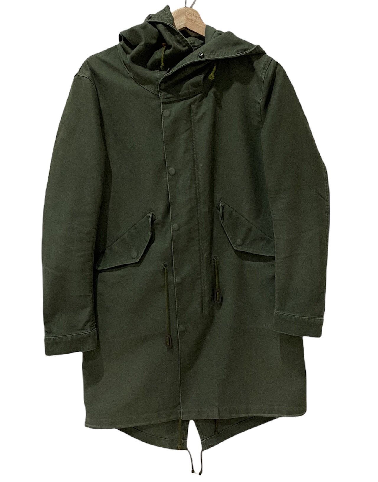 Journal Standard × Schott VINTAGE JOURNAL STANDARD ARMY GREEN DRAWSTRING PARKA JACKET Size US S / EU 44-46 / 1 - 6 Thumbnail
