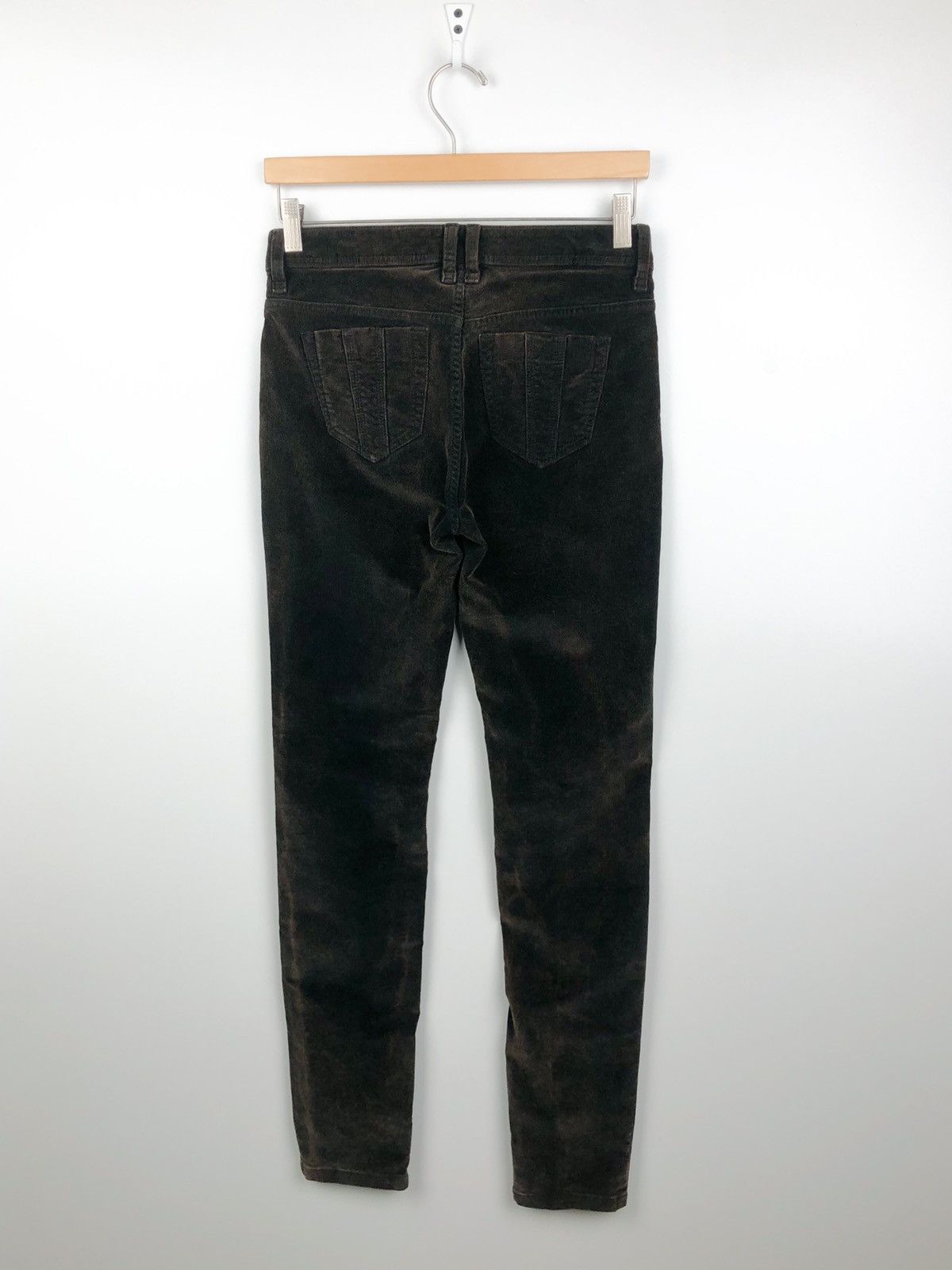 Burberry Burberry Brit y2k velveteen pants ankle bayswater skinny zip Size 27" / US 4 / IT 40 - 3 Thumbnail