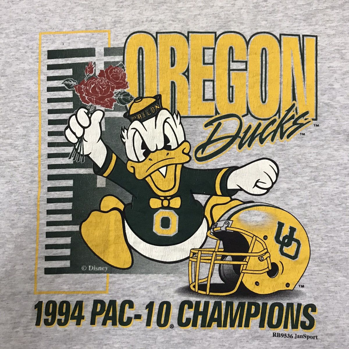 Disney × Jansport × Vintage Vintage 90s Oregon Duck Disney American Football Tshirt Size US L / EU 52-54 / 3 - 9 Thumbnail