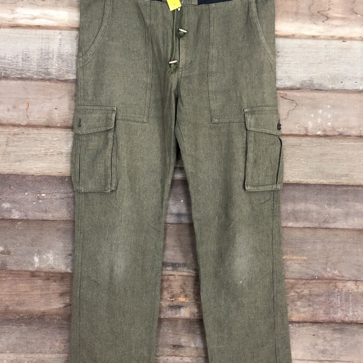 Japanese Brand Vital Green Multipocket Tactical Cargo Pants #3419 Size US 30 / EU 46 - 4 Thumbnail