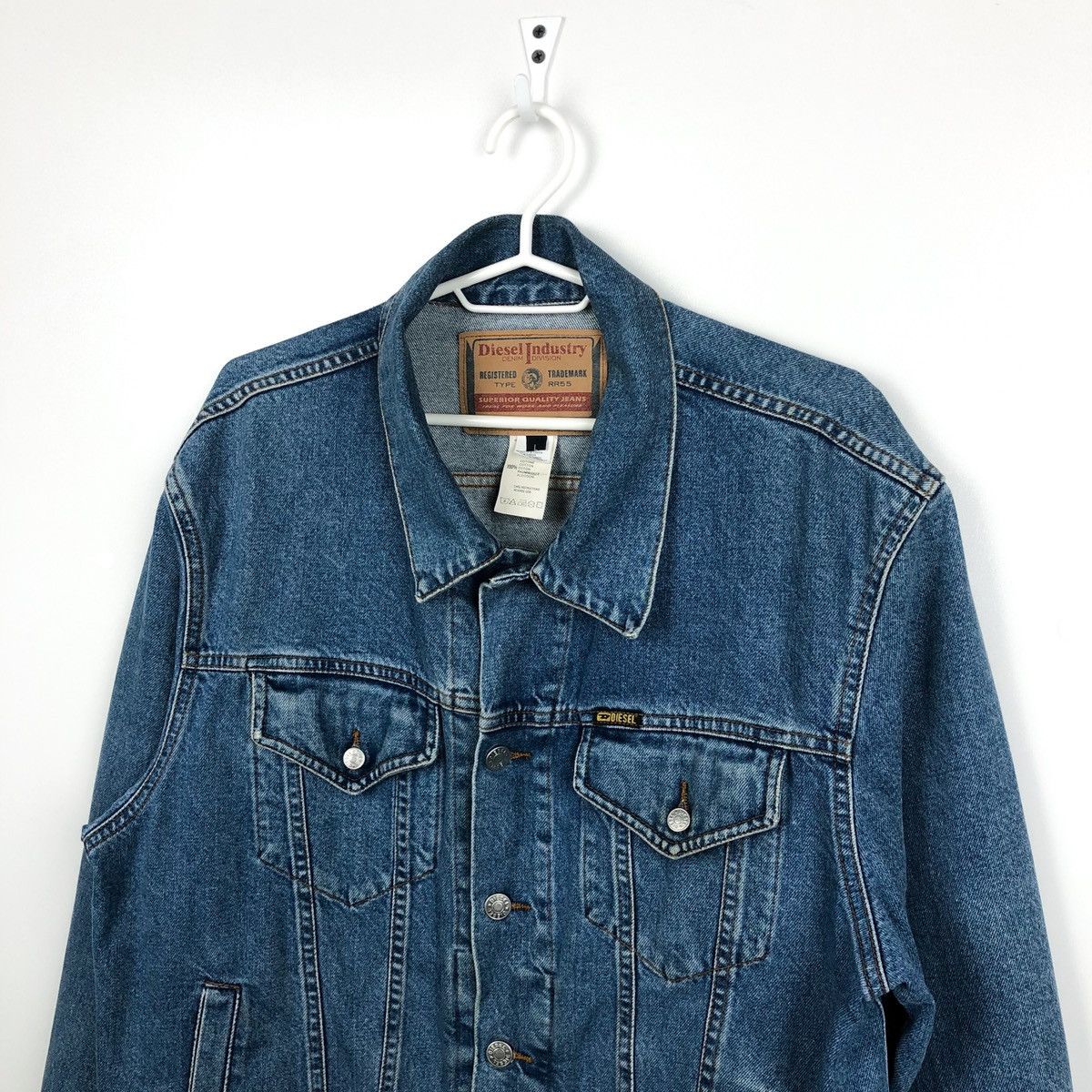 Diesel × Vintage Vintage Diesel Industry denim division jacket mens L Size US L / EU 52-54 / 3 - 2 Thumbnail
