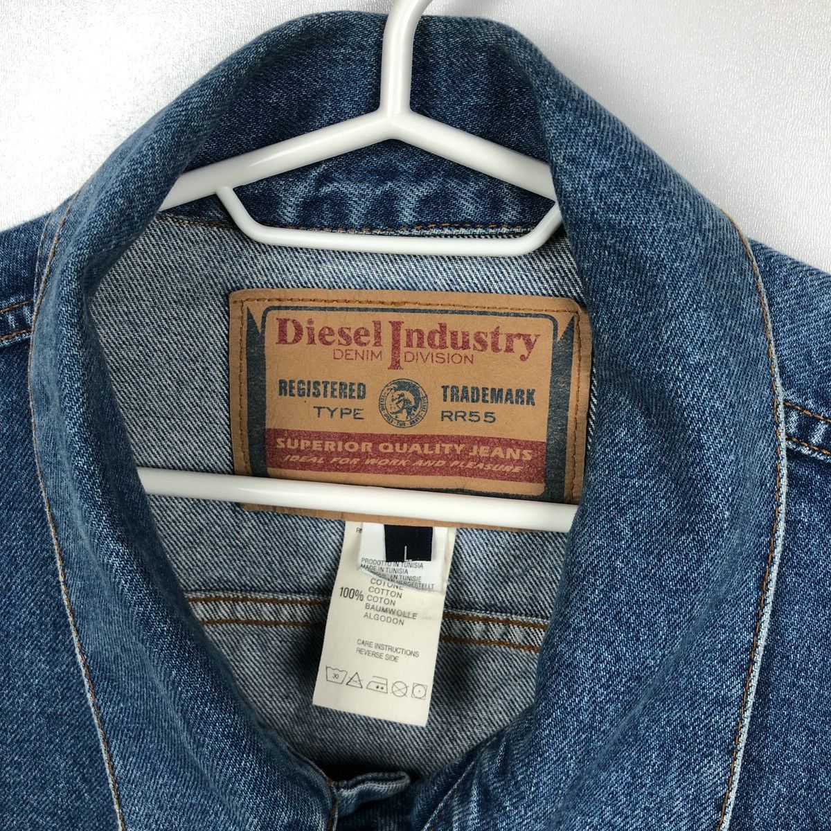Diesel × Vintage Vintage Diesel Industry denim division jacket mens L Size US L / EU 52-54 / 3 - 3 Thumbnail