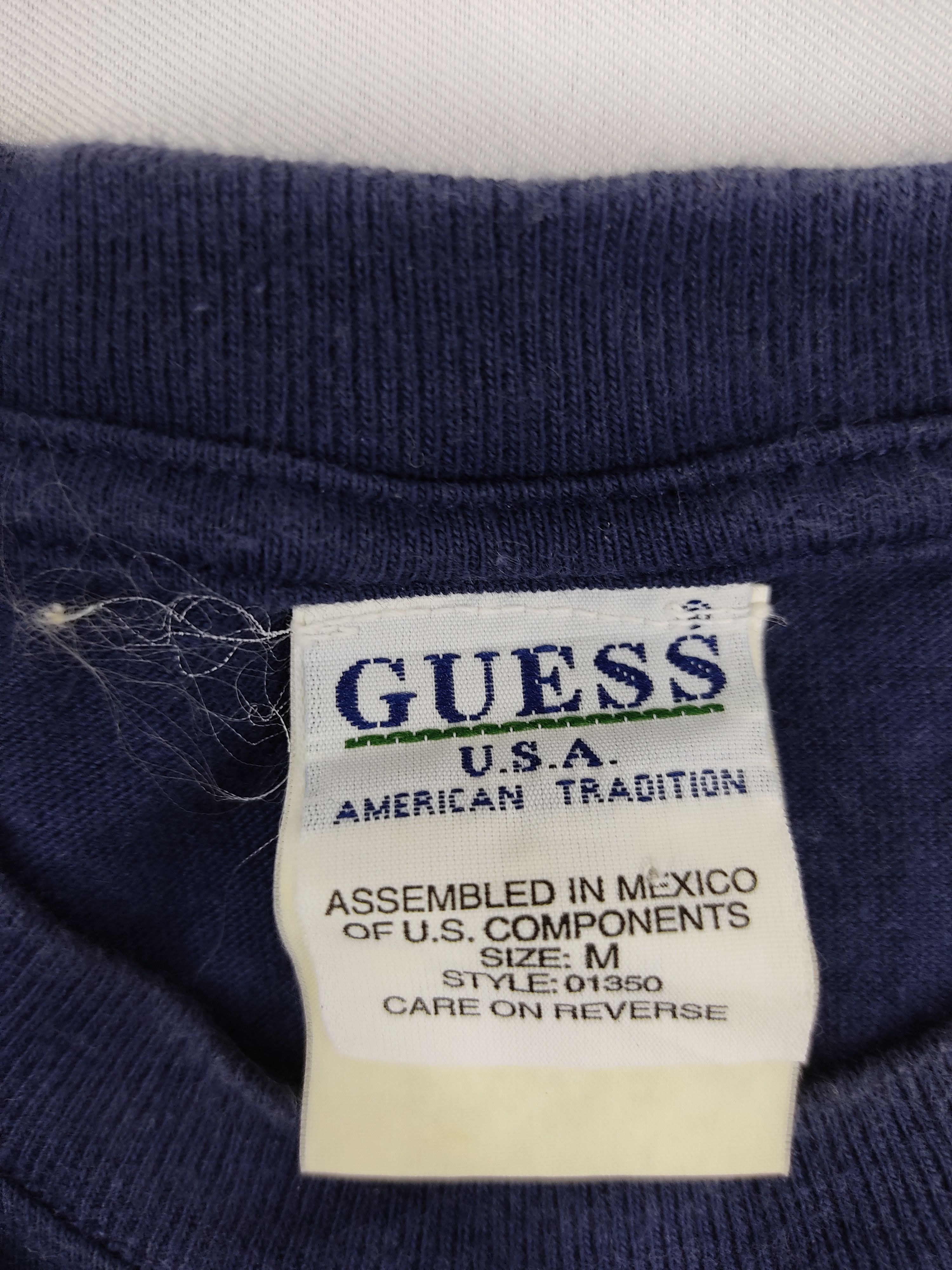 Guess Guess Jeans USA Navy Blue T-shirt Big Logo Size US M / EU 48-50 / 2 - 2 Thumbnail