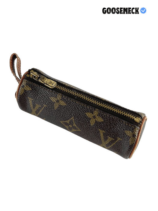 Louis Vuitton Monogram Golf Ball Holder Round Pencil Cate Leather