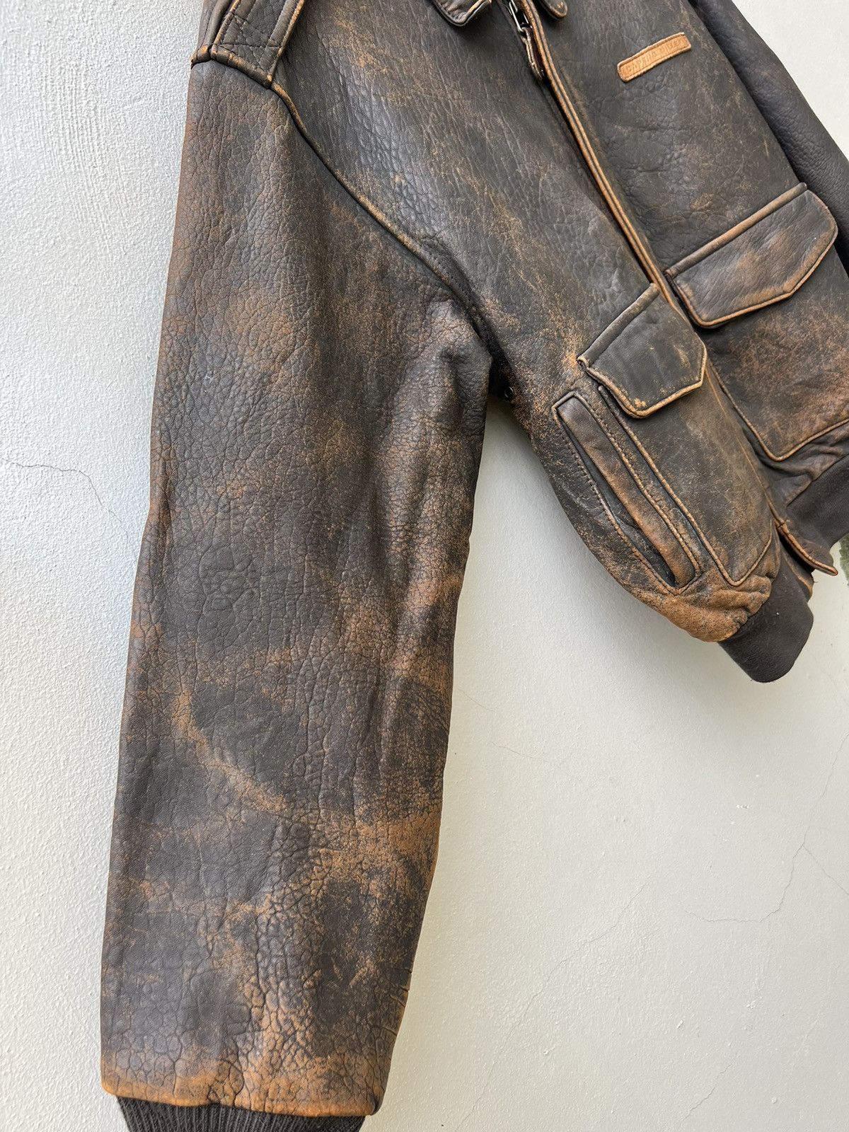 Avirex Trashed Vintage 1991 Avirex Glenn Miller A2 Leather Jacket Size US M / EU 48-50 / 2 - 10 Thumbnail