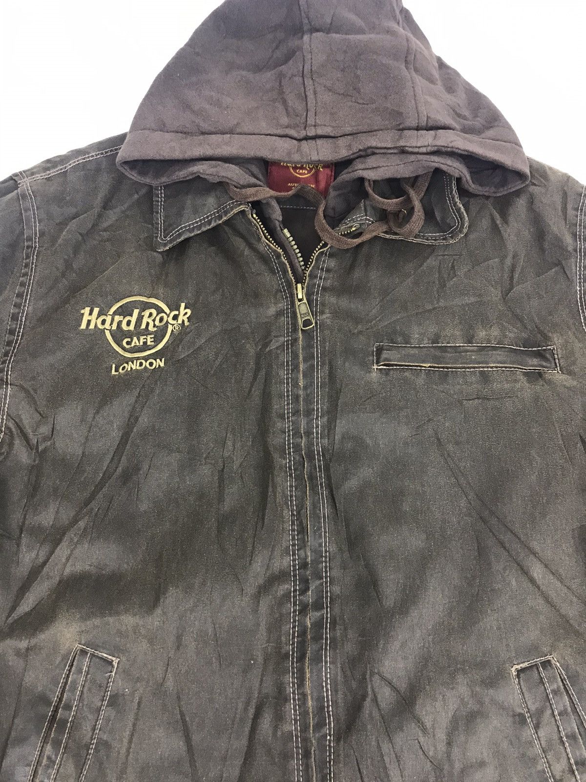 Hard Rock Cafe Vintage Hard Rock Cafe London Wax Cloth Jacket Winter Wear Size US M / EU 48-50 / 2 - 2 Thumbnail