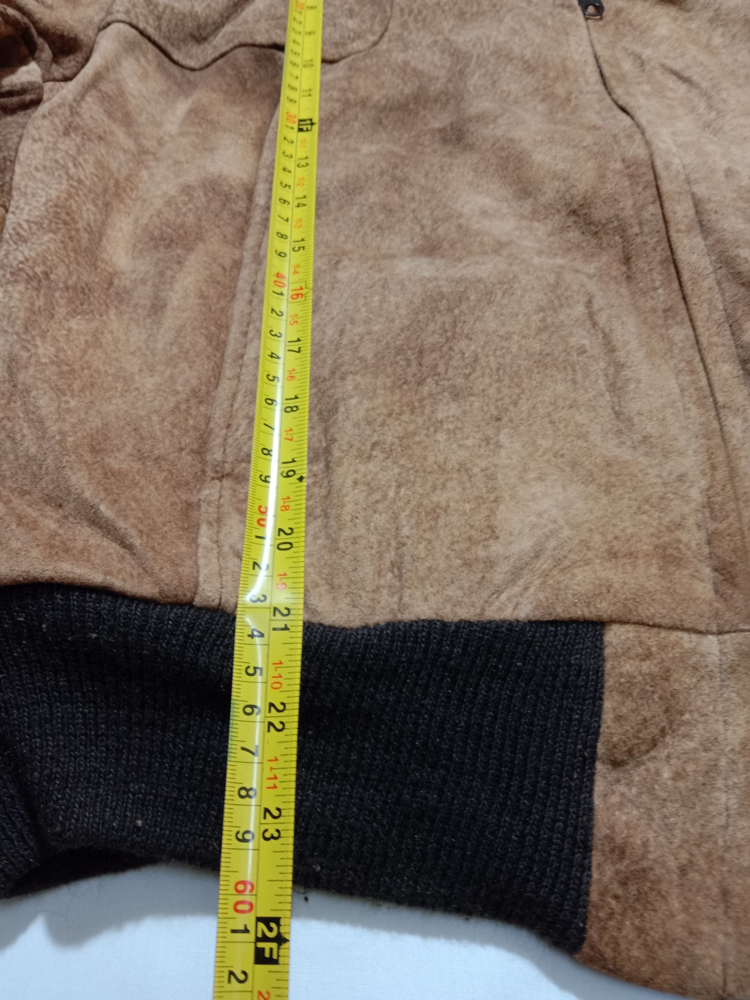 Genuine Leather × Vintage 70s 80s Genuine Leather Sherpa Jacket Made In USA Military Size US M / EU 48-50 / 2 - 8 Thumbnail