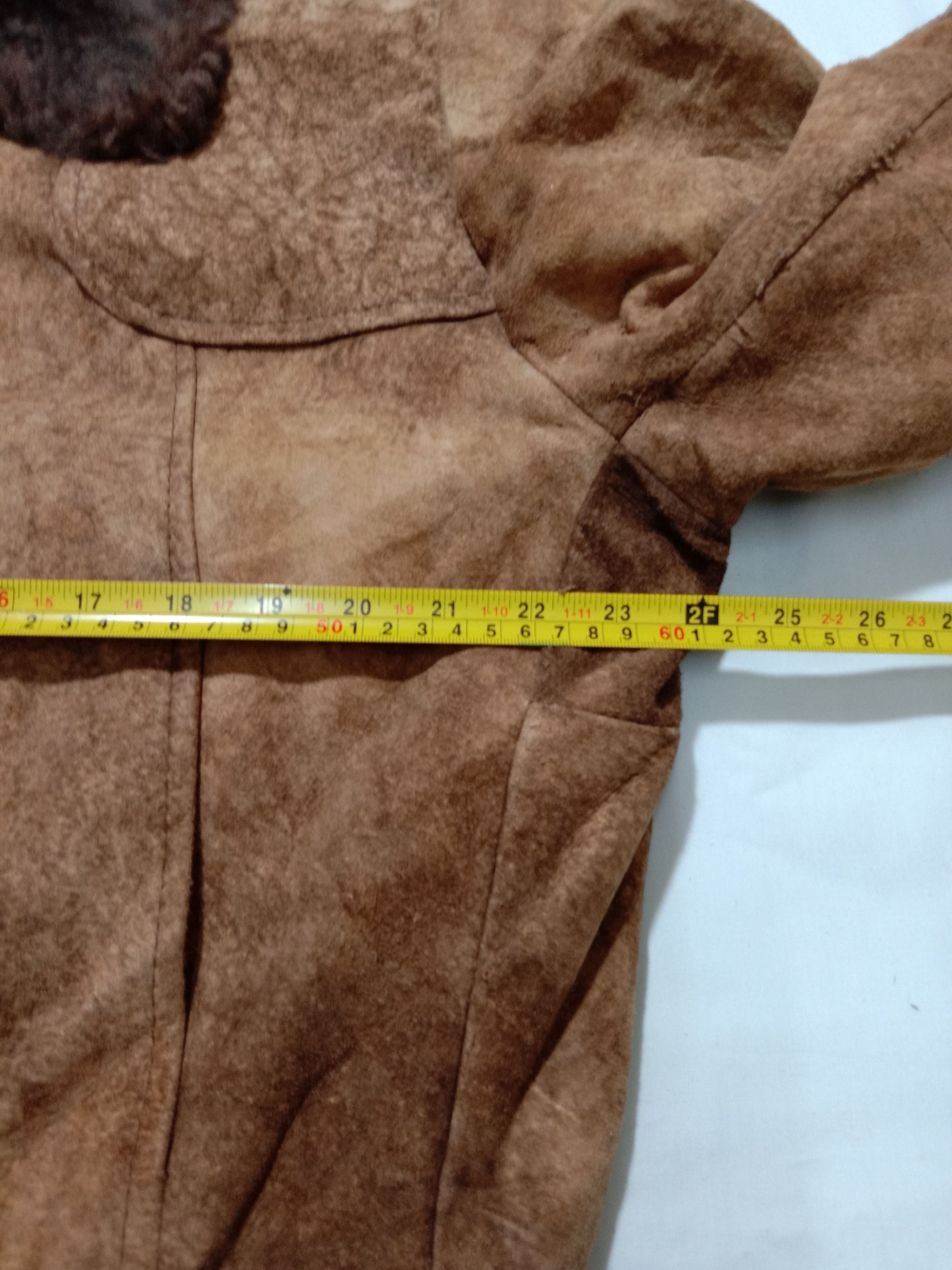 Genuine Leather × Vintage 70s 80s Genuine Leather Sherpa Jacket Made In USA Military Size US M / EU 48-50 / 2 - 7 Thumbnail