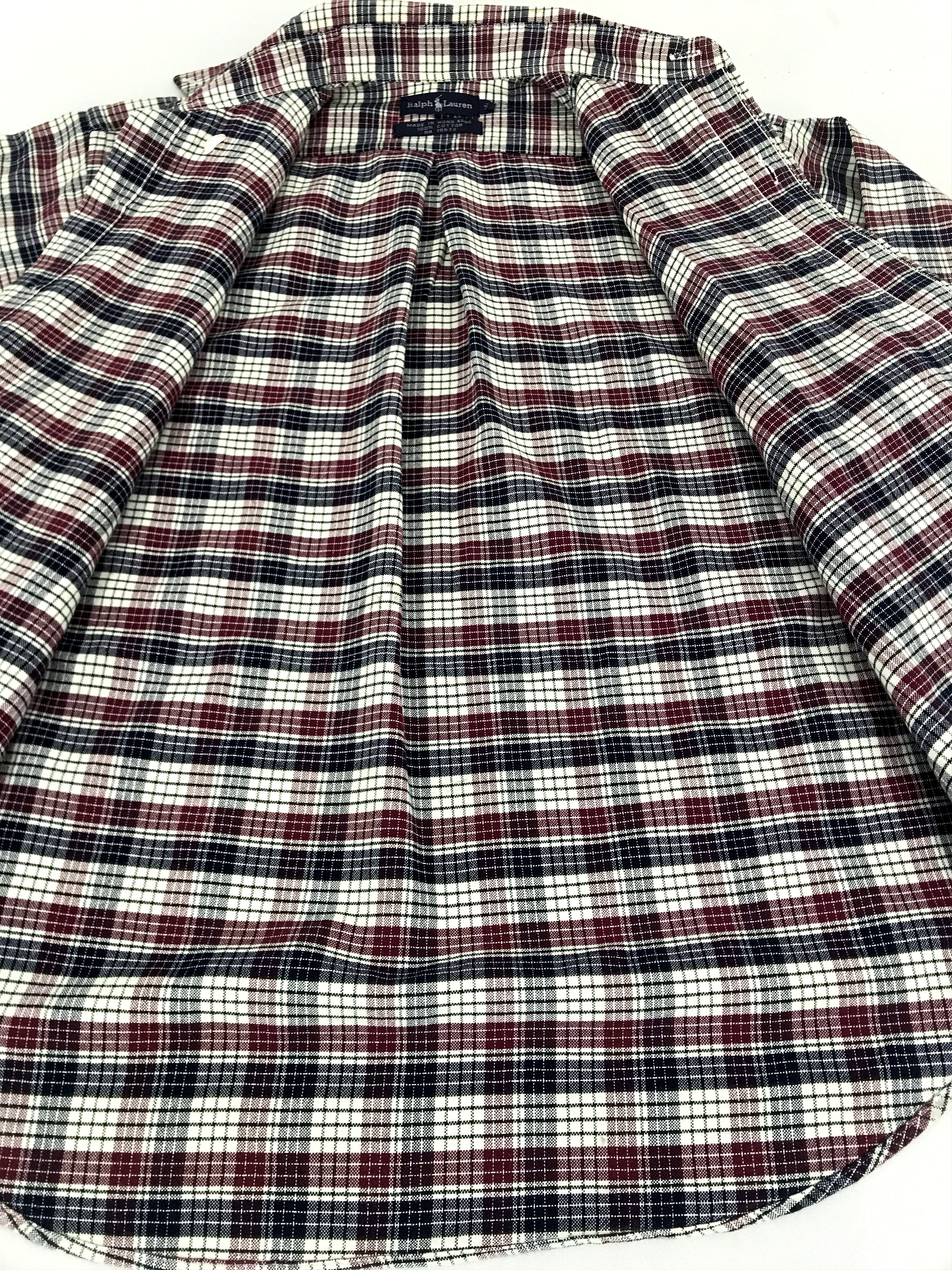 Flannel × Polo Ralph Lauren × Vintage Vintage 90s Polo Ralph Lauren Flannel Shirt Plaid Checked Size US S / EU 44-46 / 1 - 5 Thumbnail