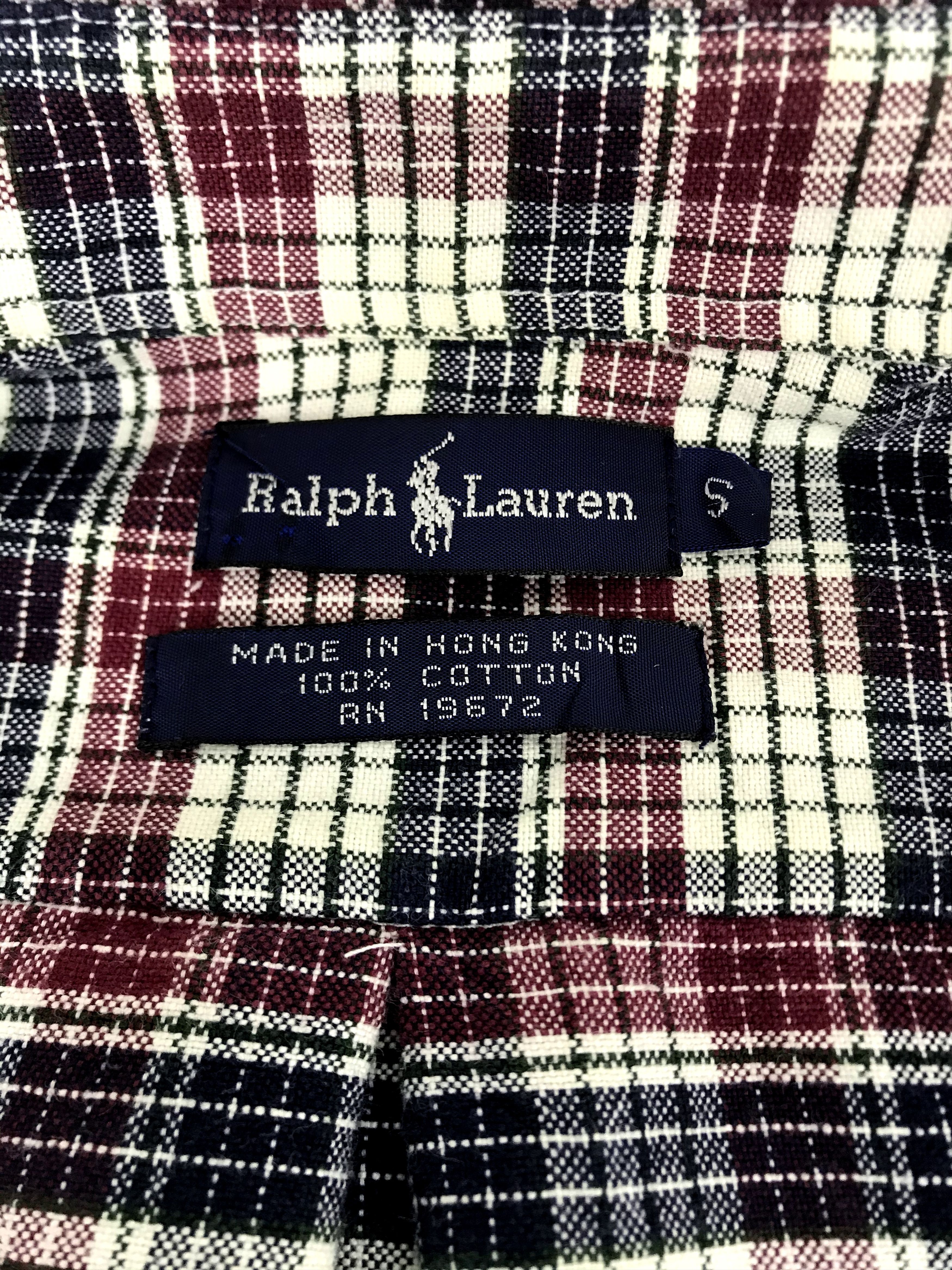 Flannel × Polo Ralph Lauren × Vintage Vintage 90s Polo Ralph Lauren Flannel Shirt Plaid Checked Size US S / EU 44-46 / 1 - 6 Thumbnail