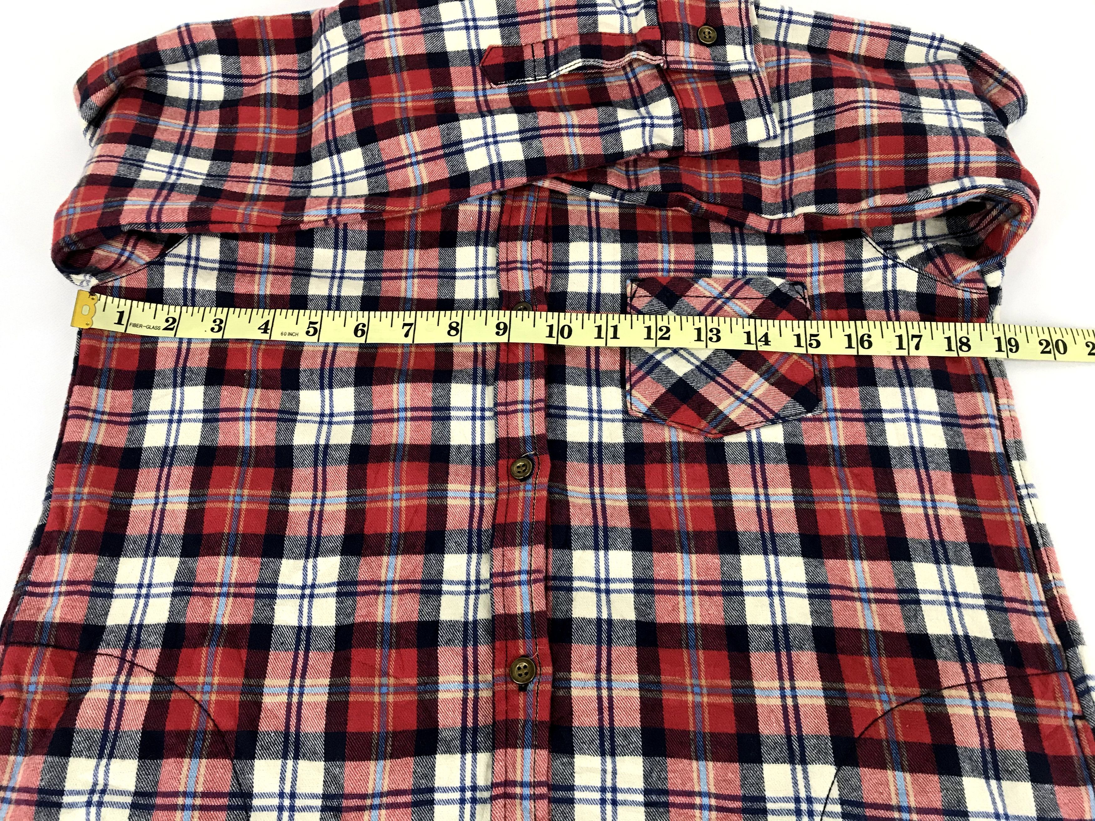 Flannel Vintage Closshi Flannel Plaid Checked Sherpa Padded Inner Size M / US 6-8 / IT 42-44 - 9 Thumbnail
