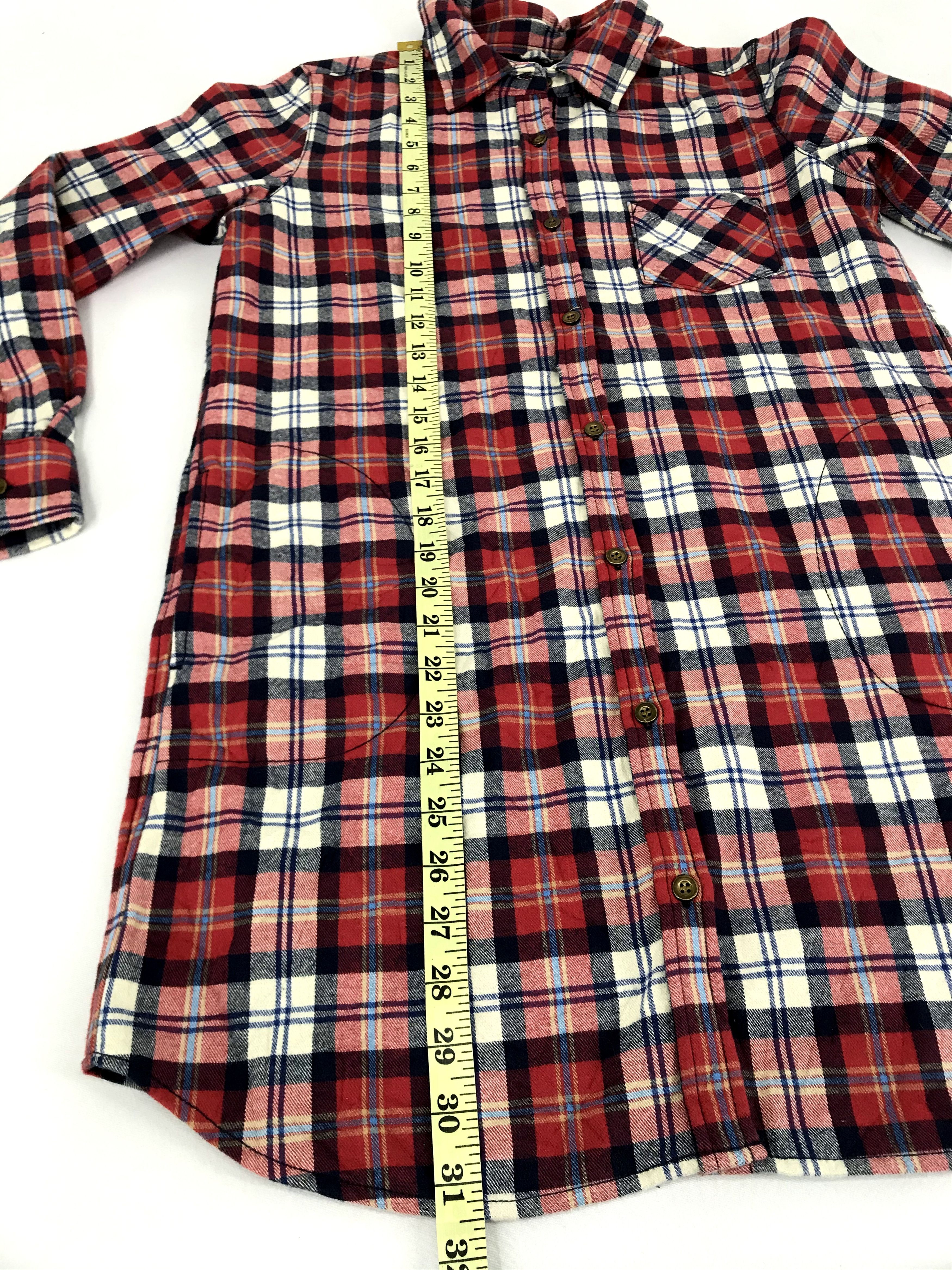 Flannel Vintage Closshi Flannel Plaid Checked Sherpa Padded Inner Size M / US 6-8 / IT 42-44 - 10 Thumbnail