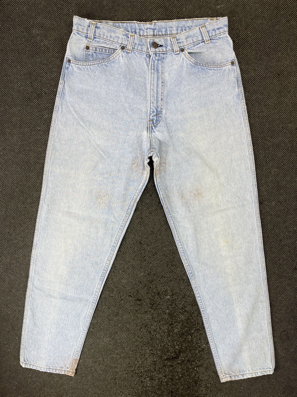90’s Vintage Levis 550 Light Wash Orange Tabs Jeans - J718