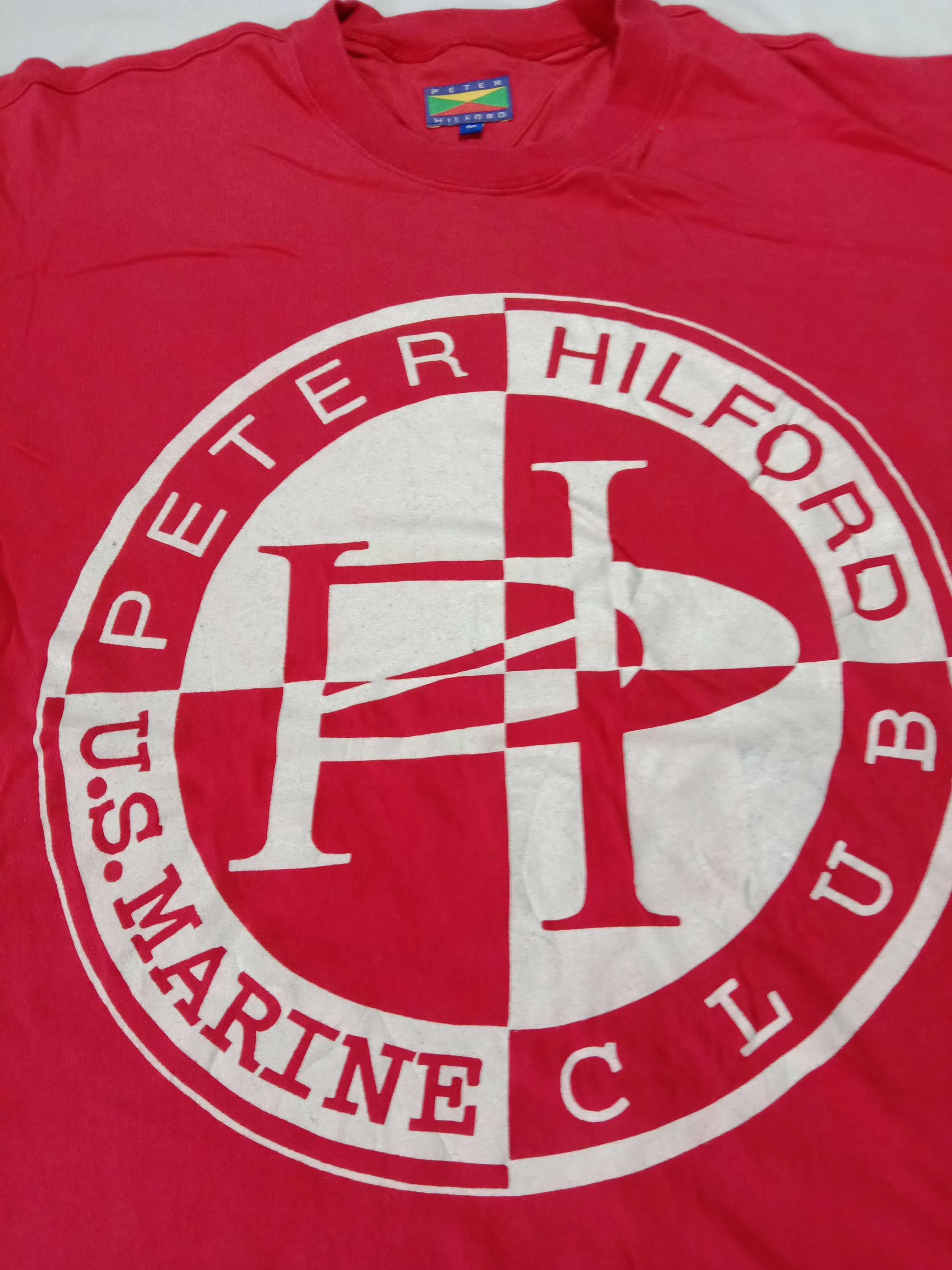 Vintage Peter Hilford U.S Marine Red Tee Like Tommy Hilfiger Logo Size US M / EU 48-50 / 2 - 2 Thumbnail