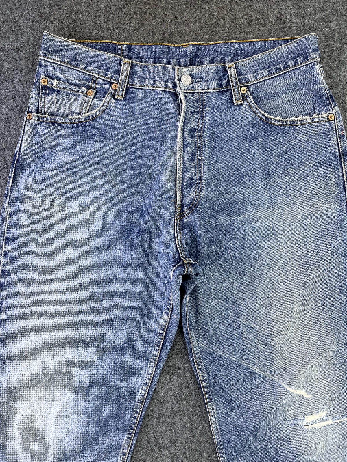 Levi's Vintage Levis 513 Blue Wash Jeans - J912 Size US 34 / EU 50 - 3 Thumbnail