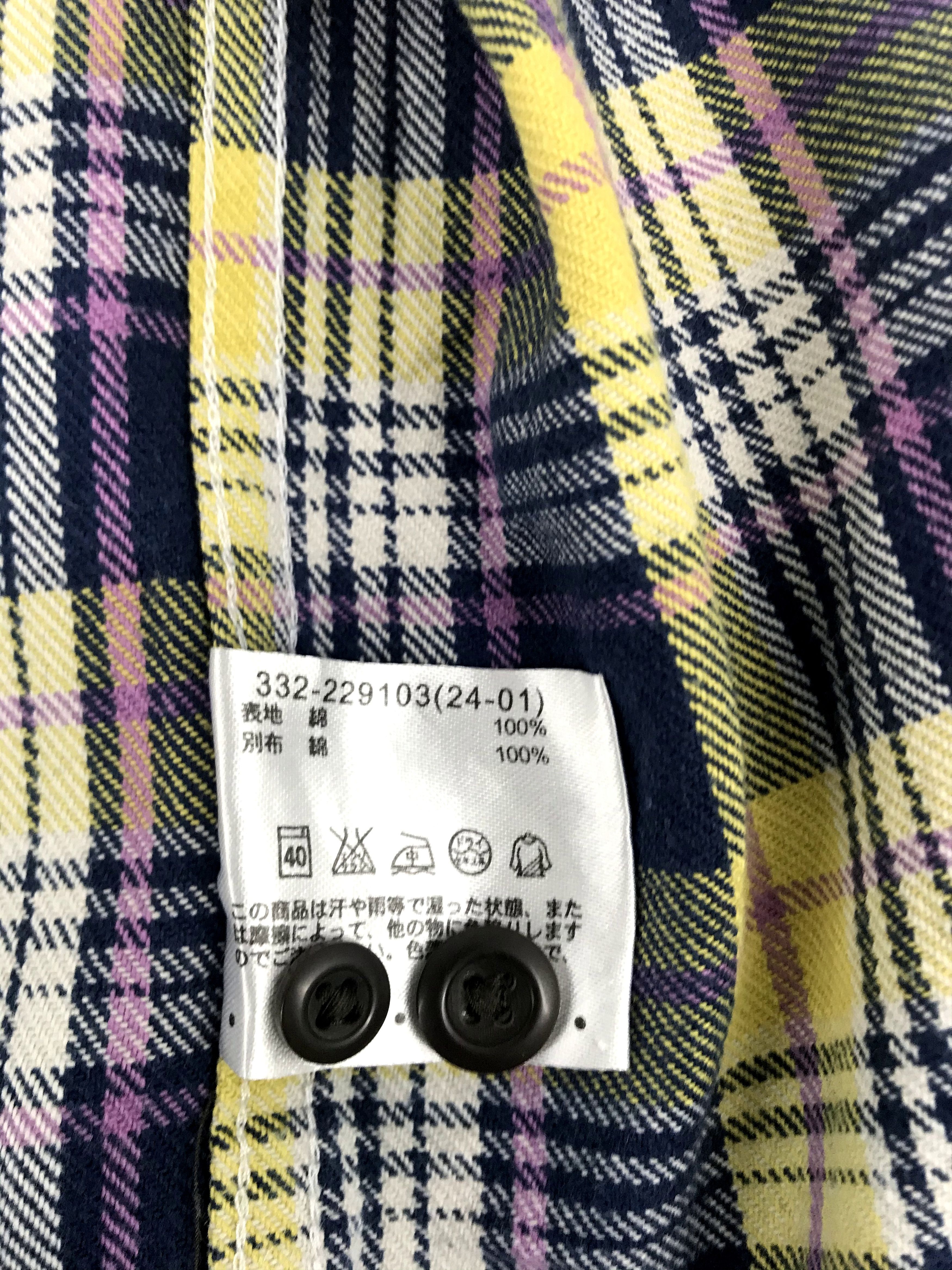 Japanese Brand Vintage Style Padded Corduroy Guard Elbow Flannel Shirt Size US XL / EU 56 / 4 - 7 Thumbnail