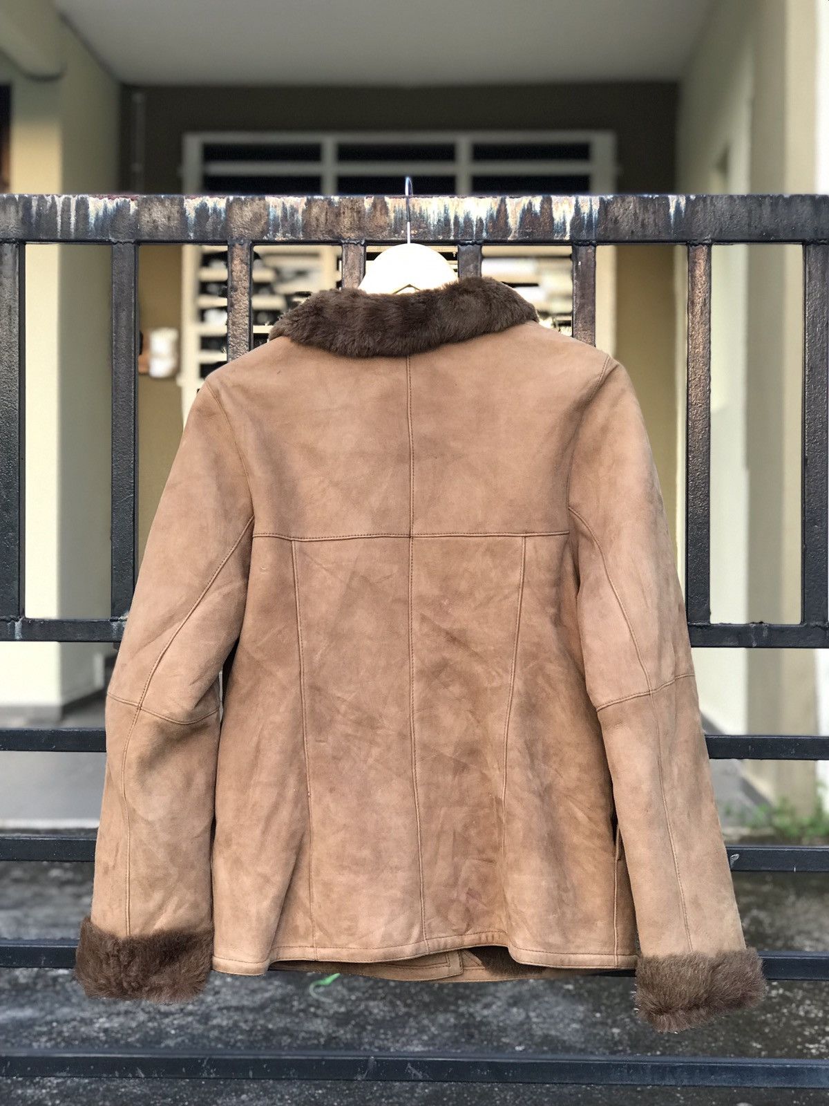 Japanese Brand J&R off one environment sherpa button up leather jacket Size US XS / EU 42 / 0 - 3 Thumbnail