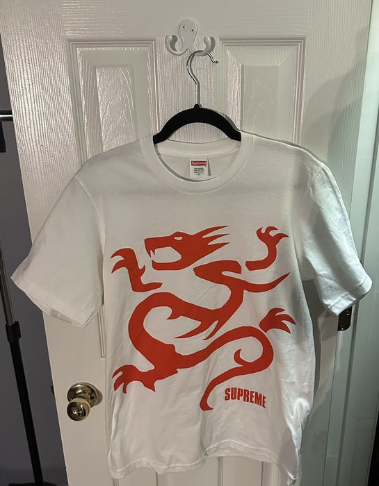 Supreme Mobb Deep Dragon white T-shirt in Red